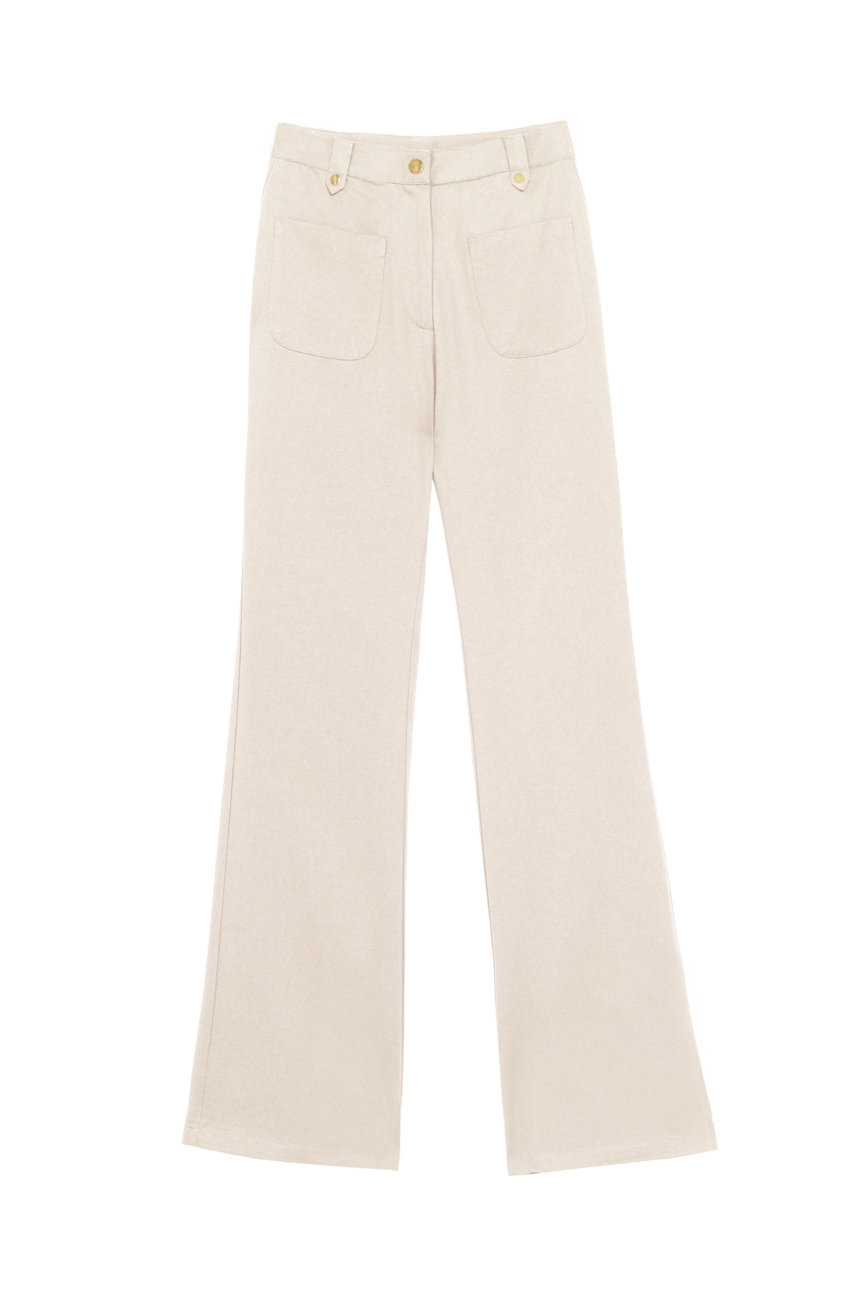 Pantalon flare beige clair – Phina