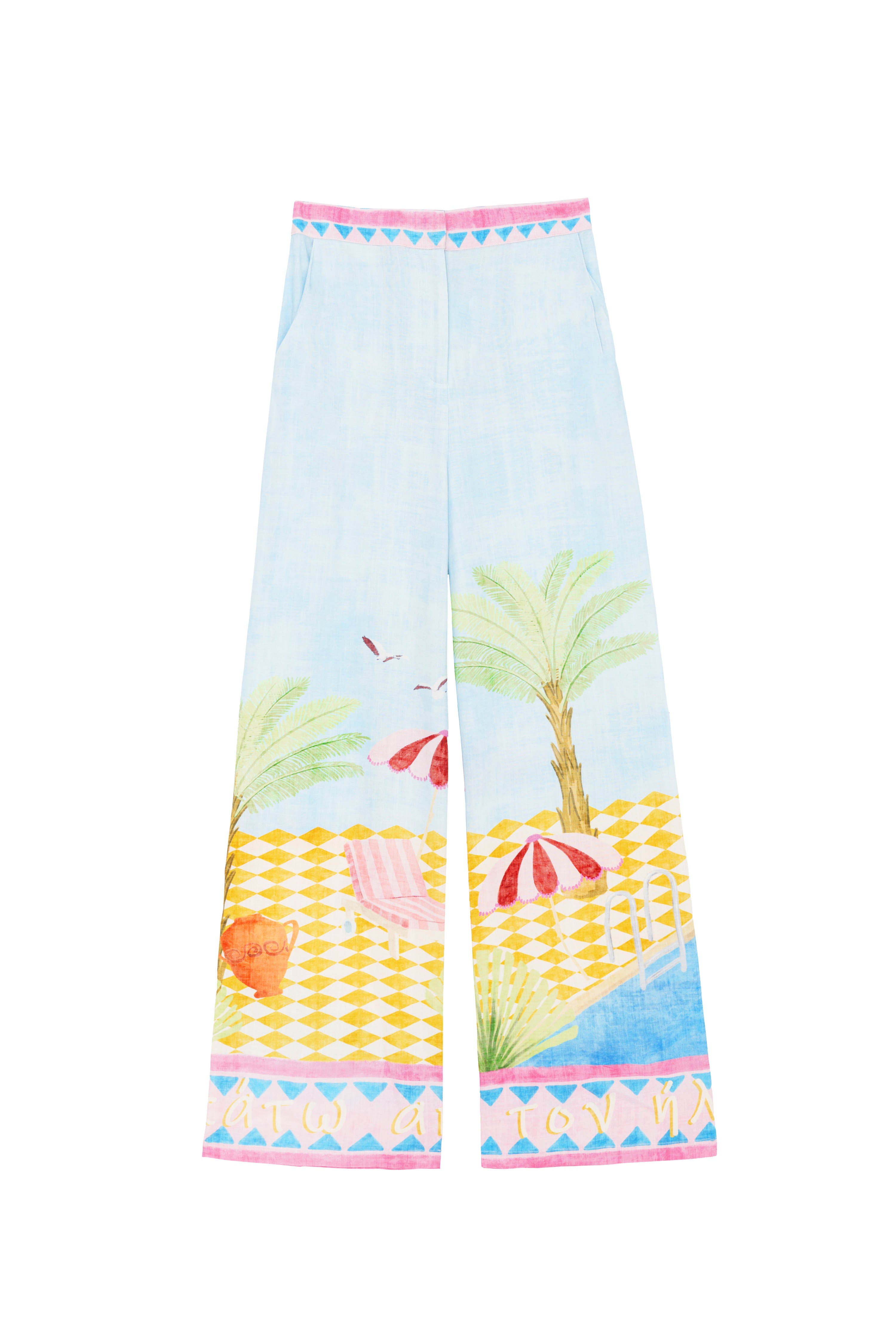 Polia - Printed flowing trousers