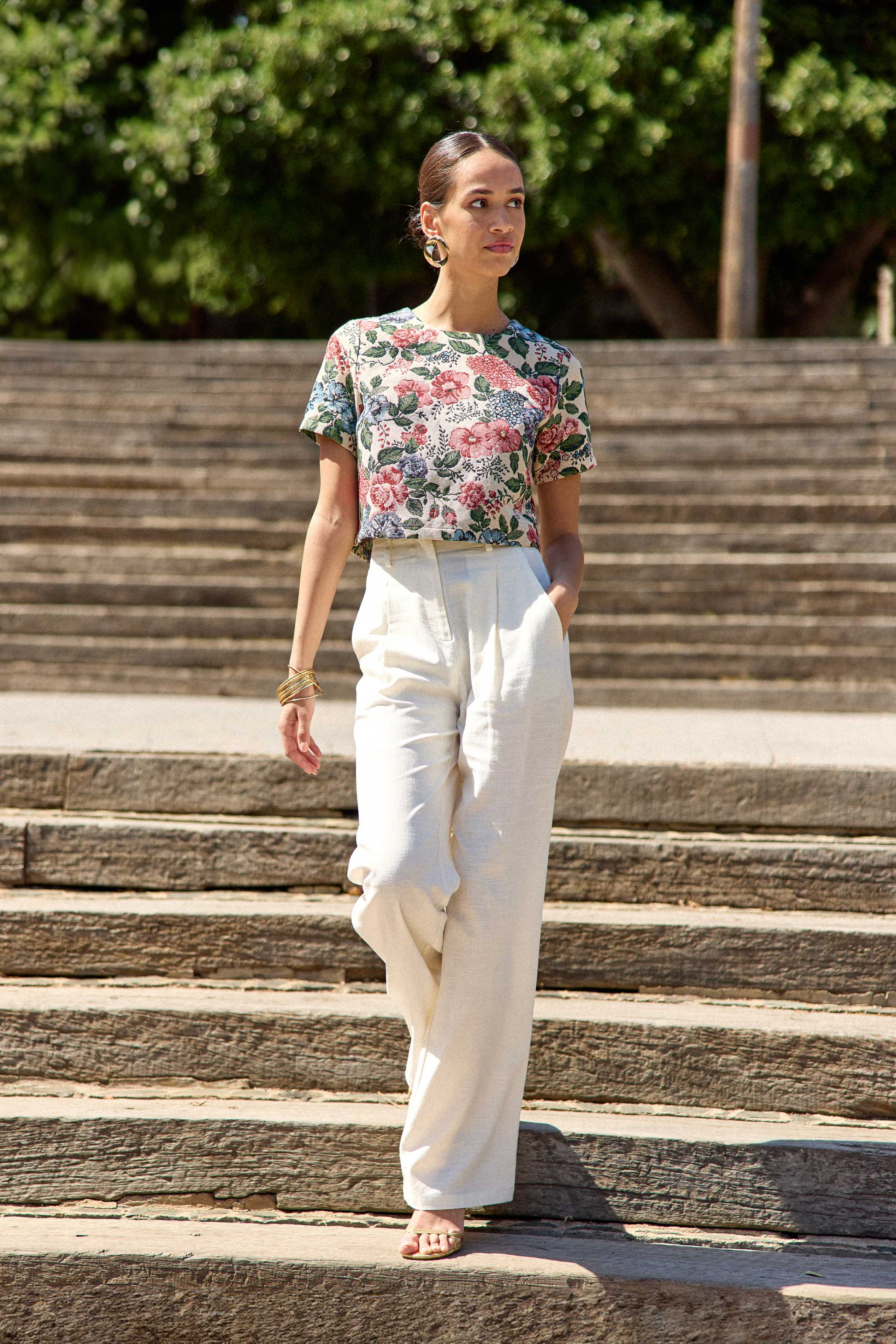 Ivory straight pants - Polimo