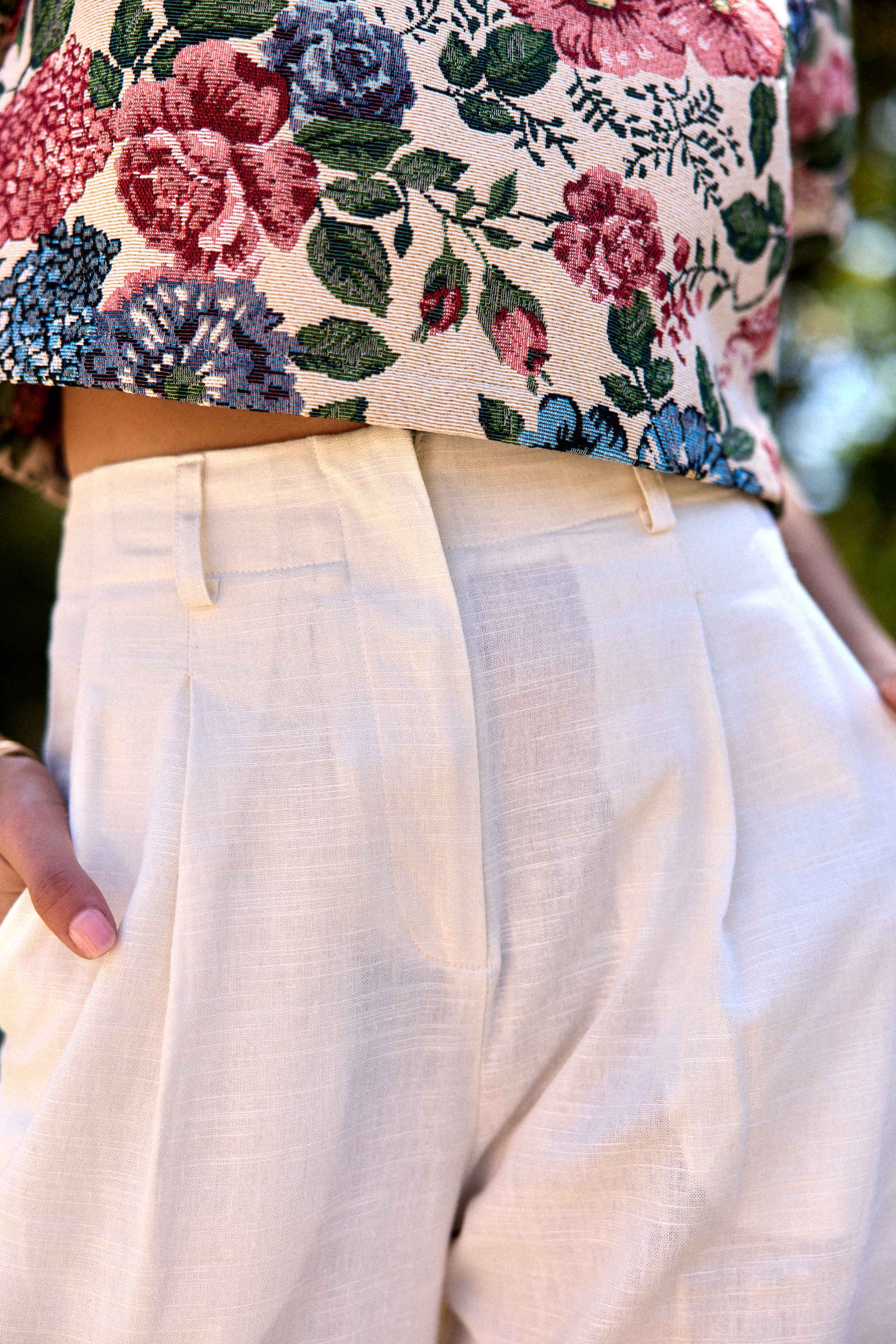 Ivory straight pants - Polimo