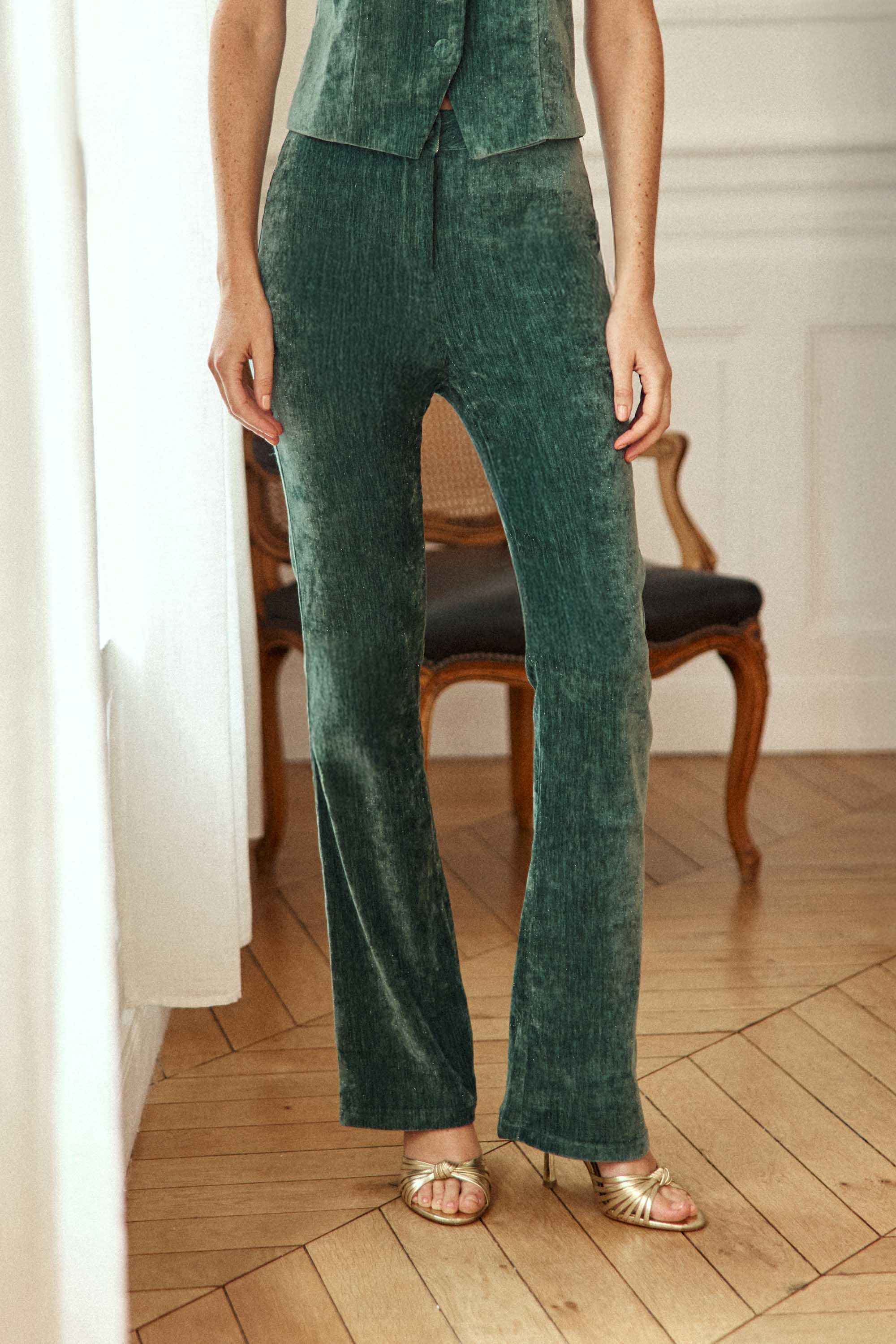 Pantalon vert amande - Poppy