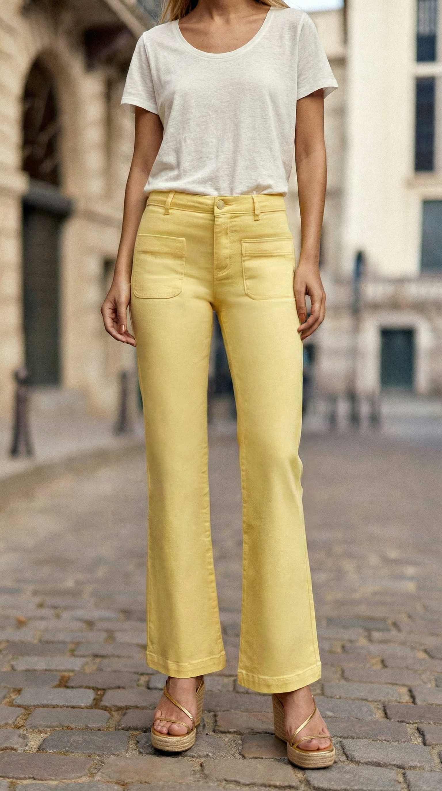 Gelbe Schlagjeans - Sonny