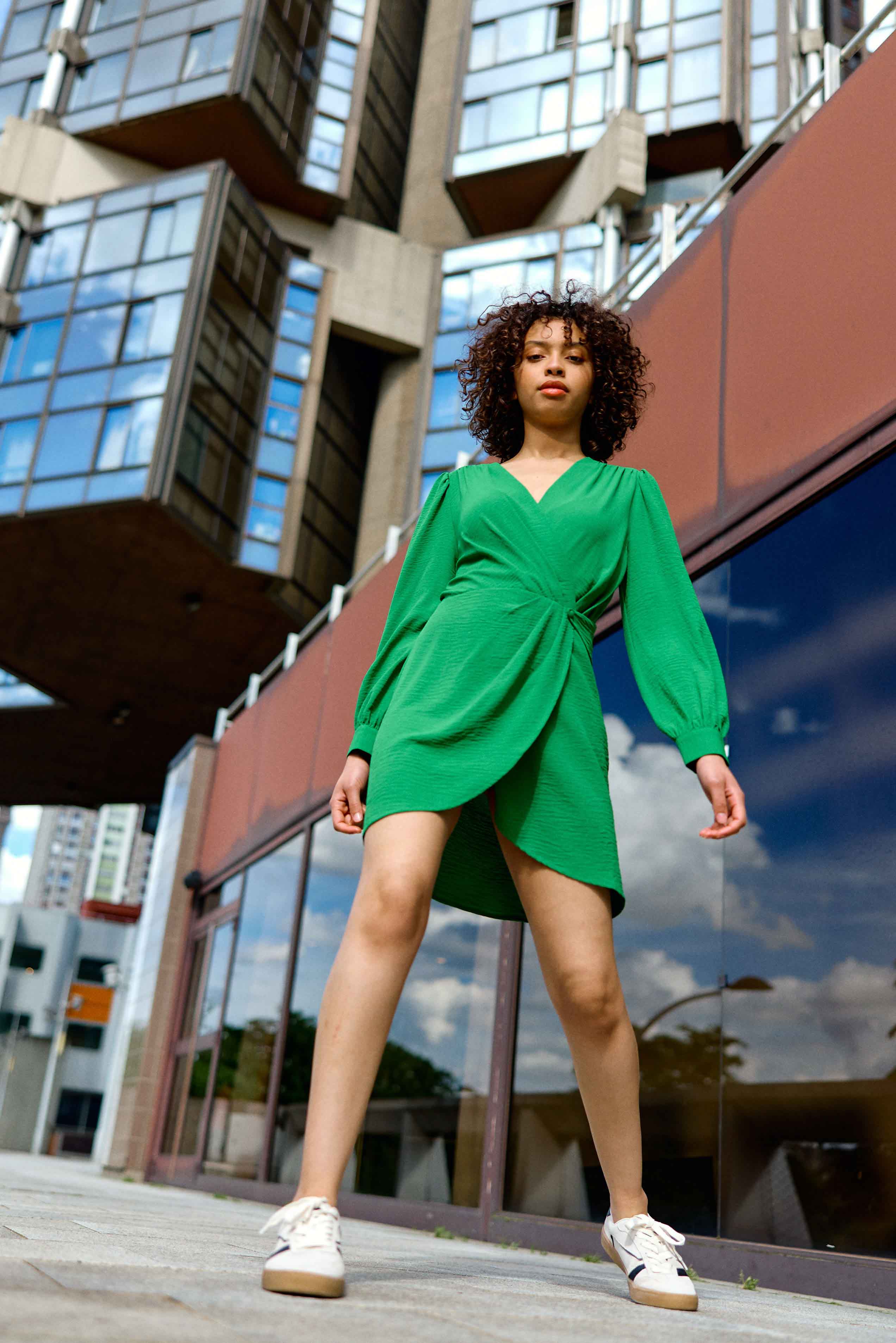 Robe courte vert - Rachel