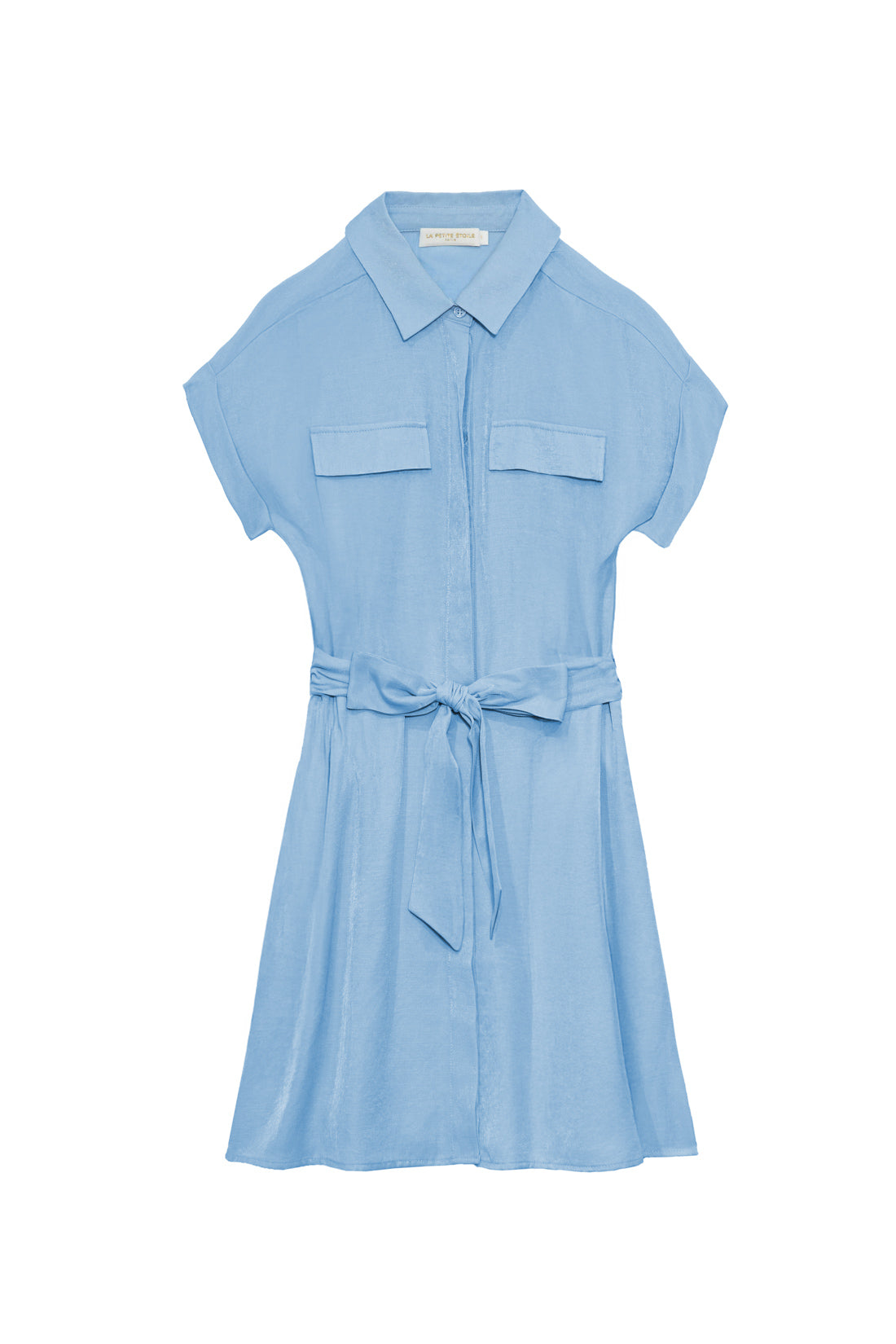 Short sky blue straight dress - Rae