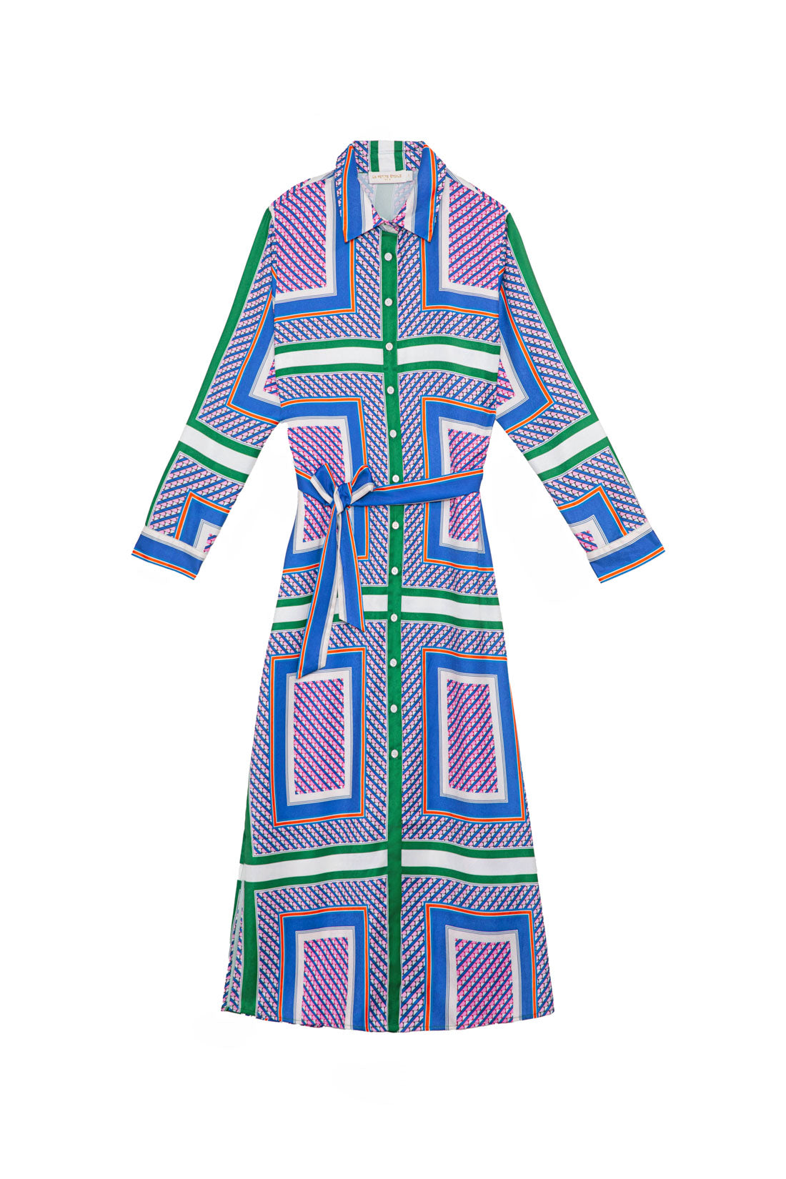 Long green print dress - Rami