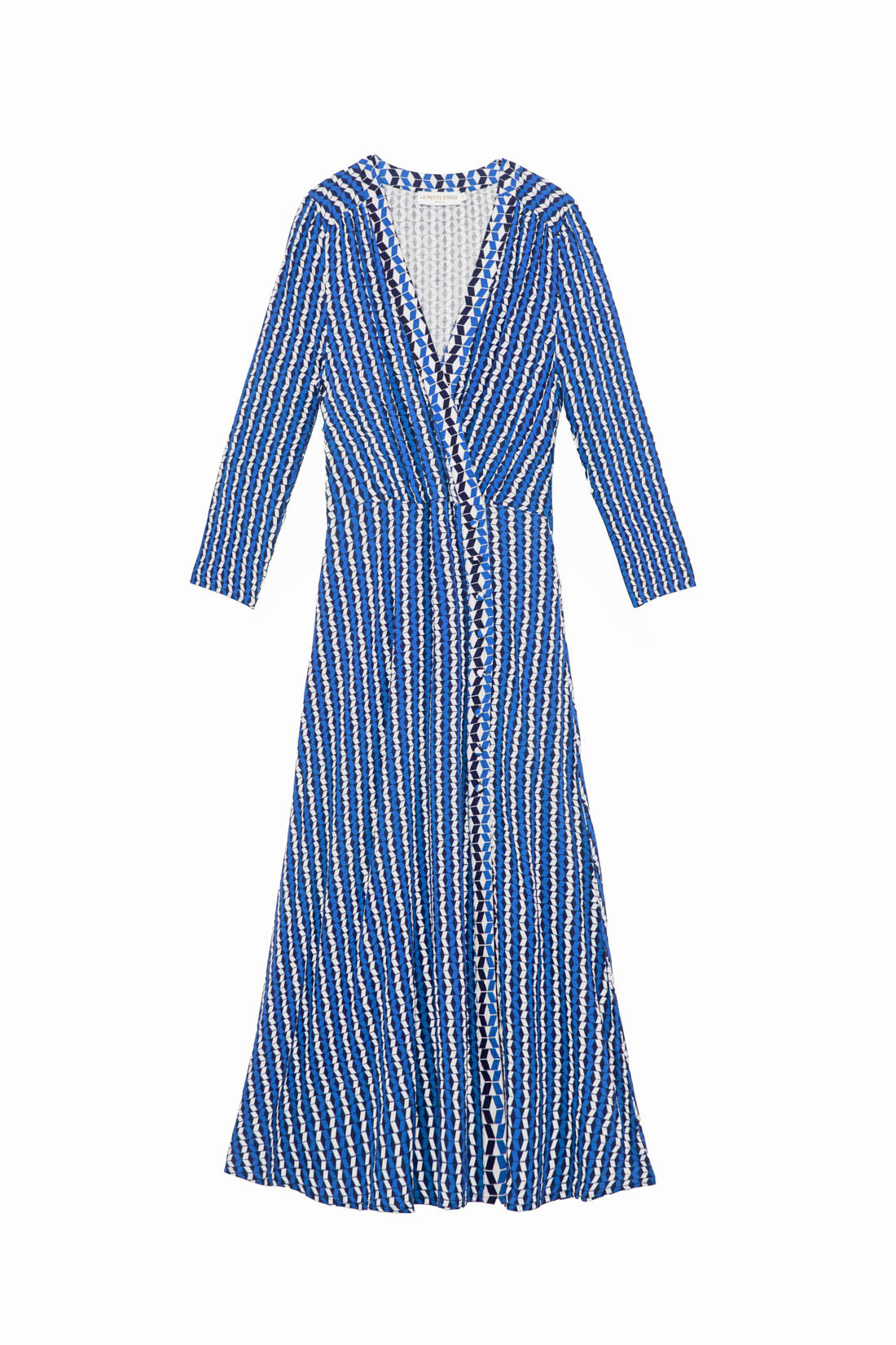 Long blue print dress - Rania