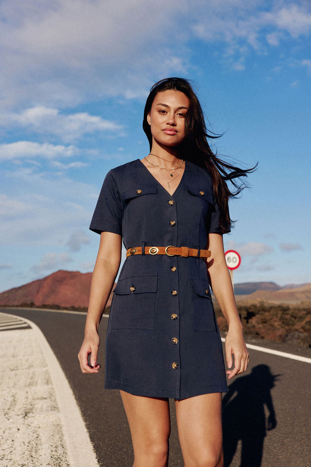 Short navy dress - Raya