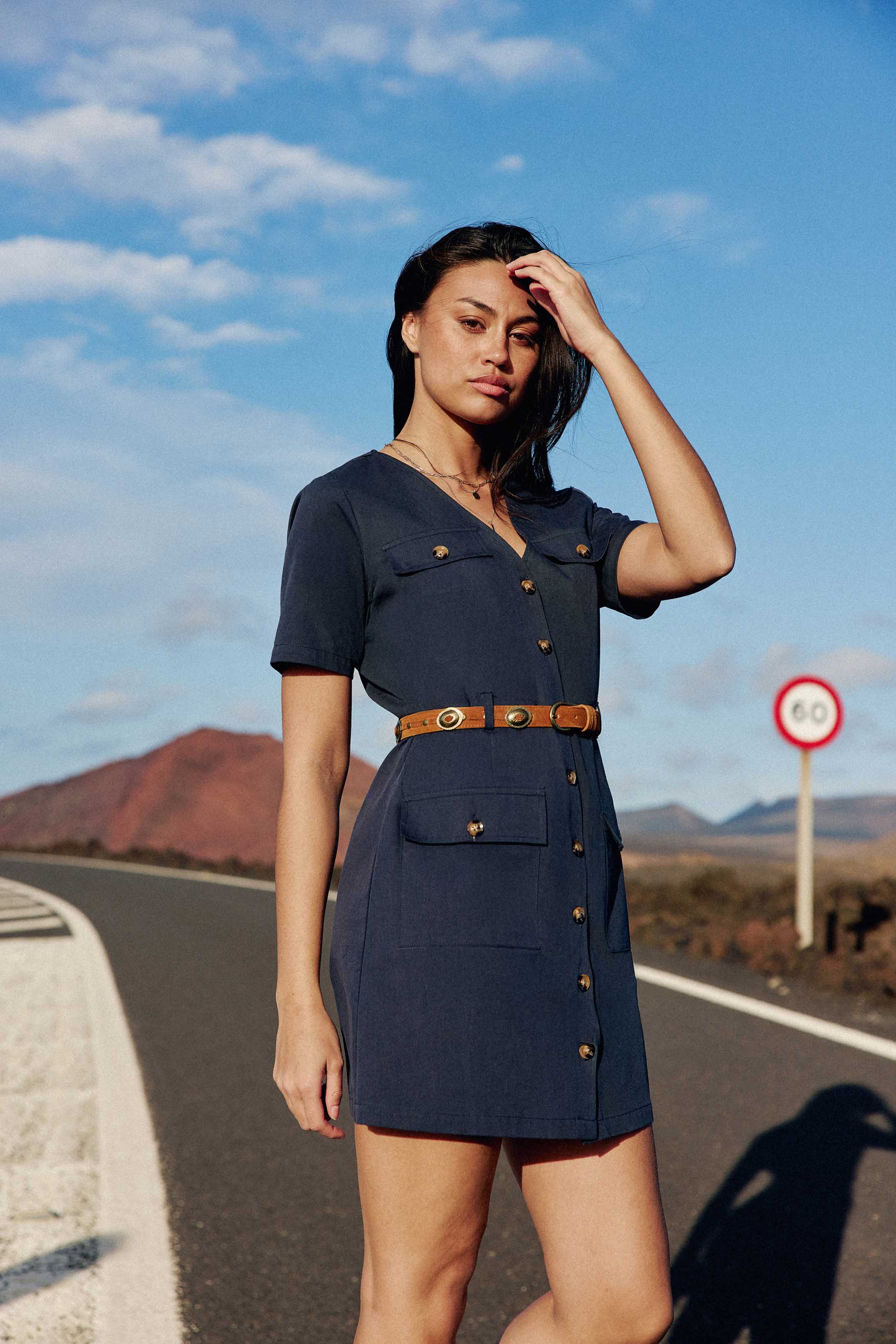 Short navy dress - Raya