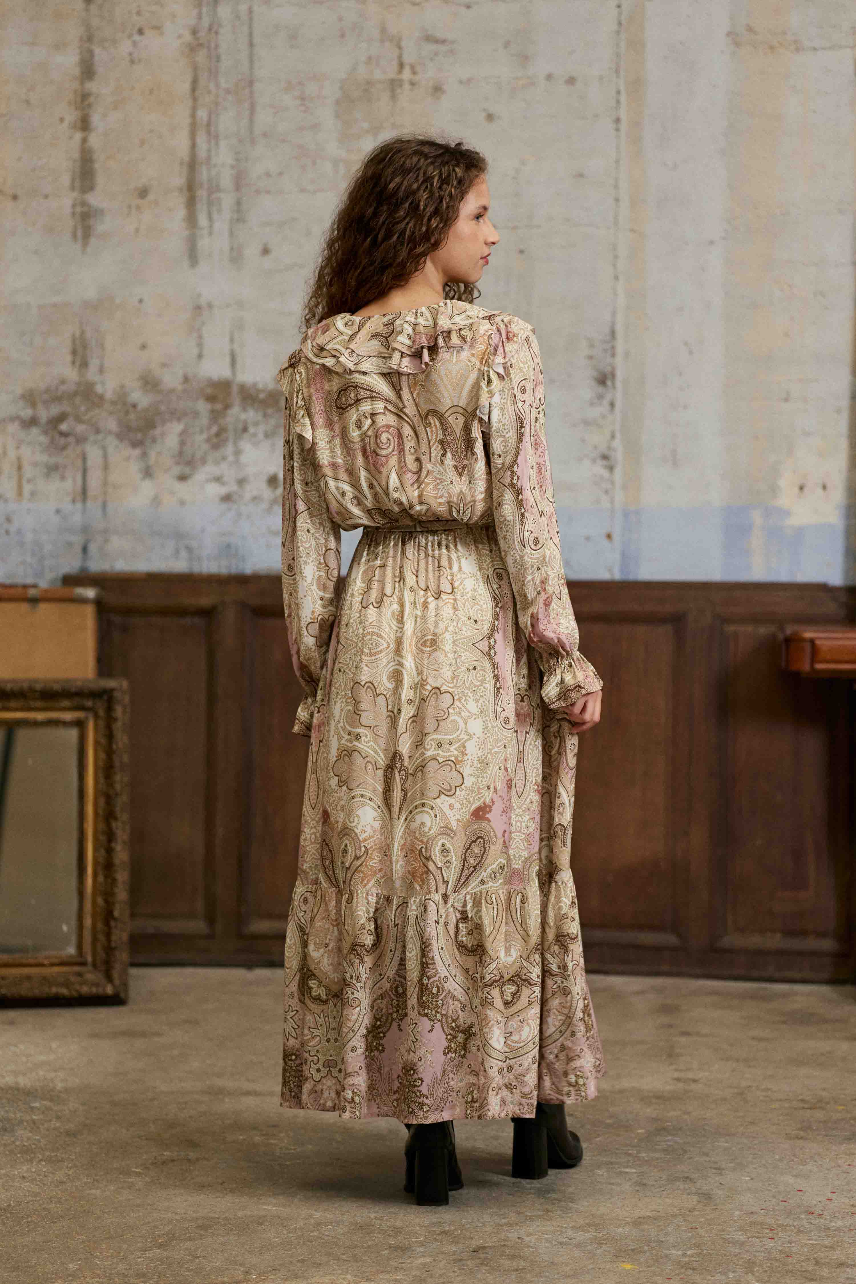 Reg - Langes Kleid mit Print