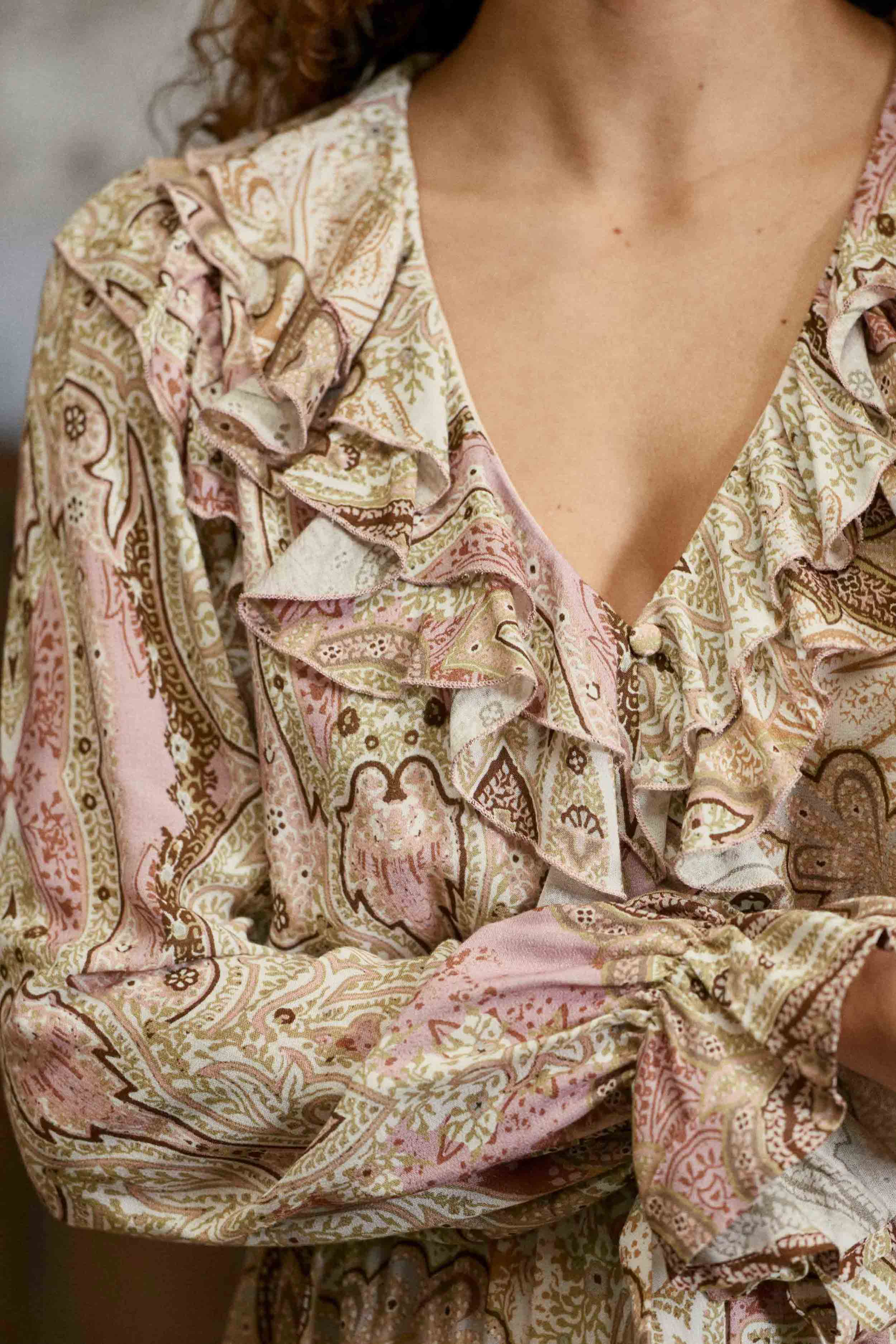 Reg - Langes Kleid mit Print