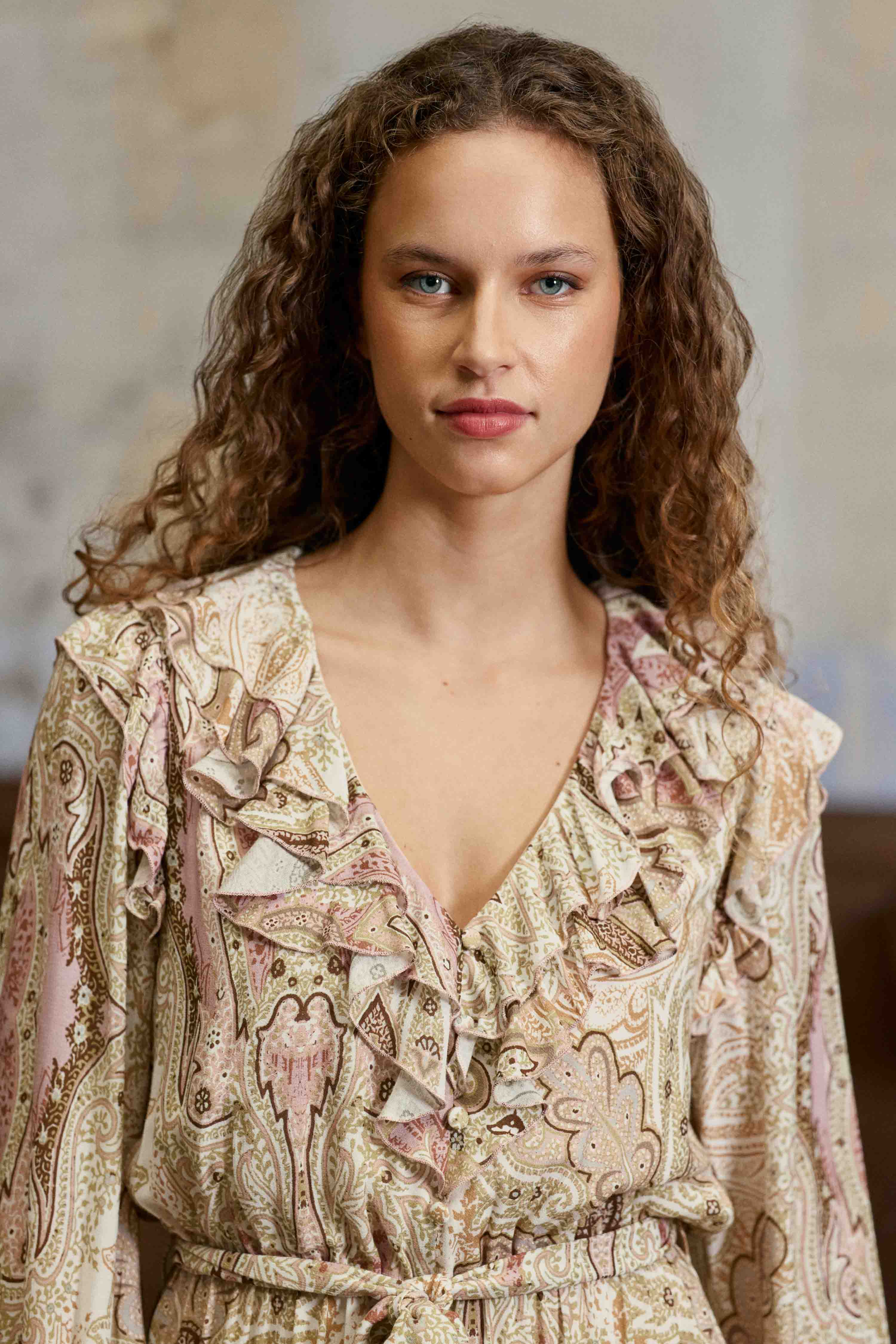 Reg - Langes Kleid mit Print