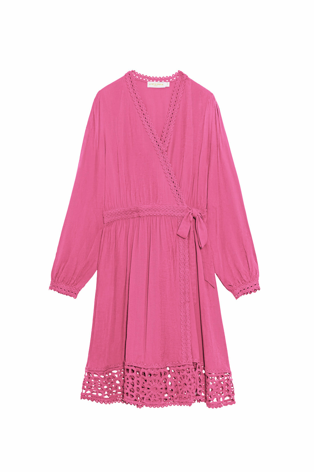 Short pink wrap dress - River