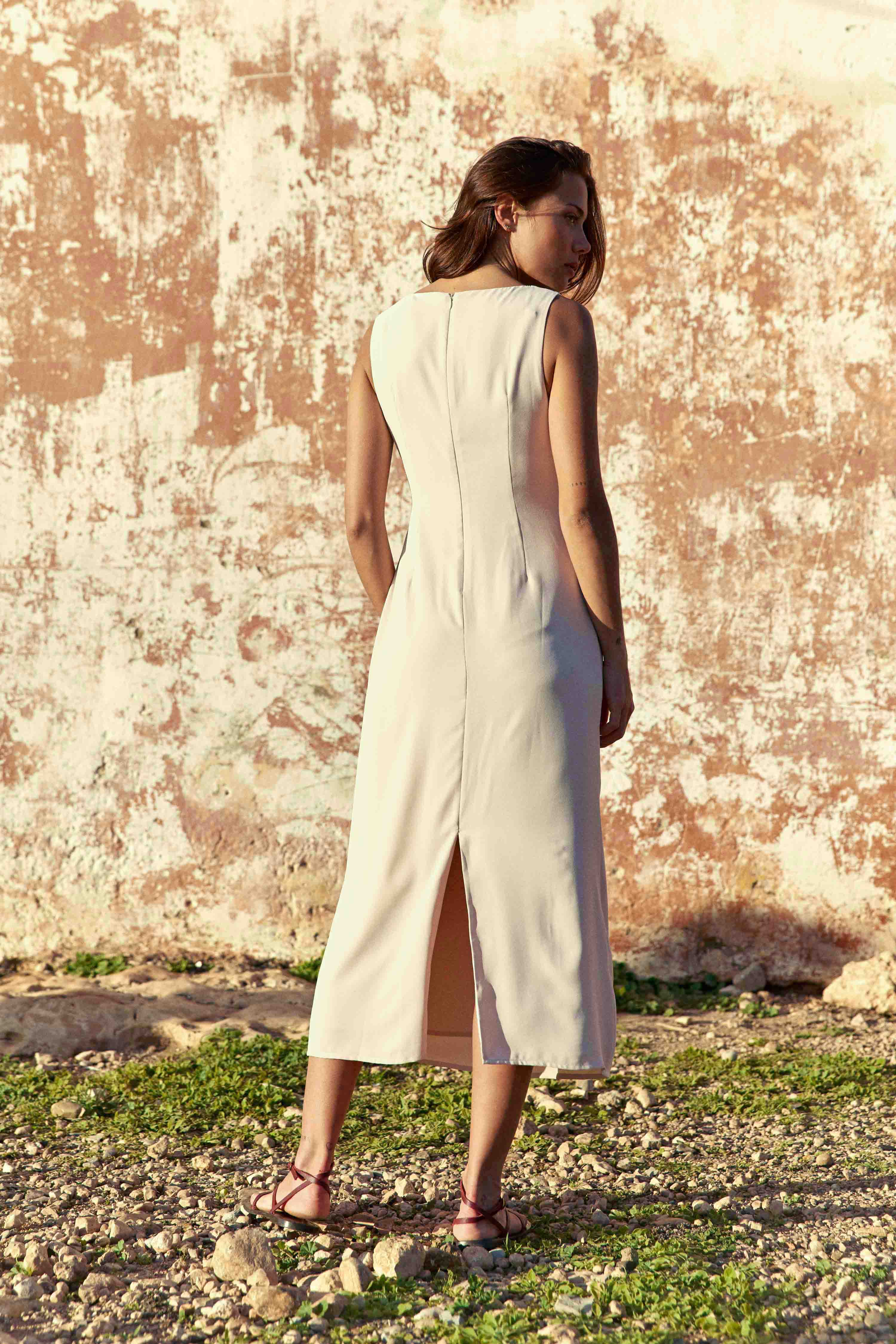 Rosa - Robe midi asymétrique