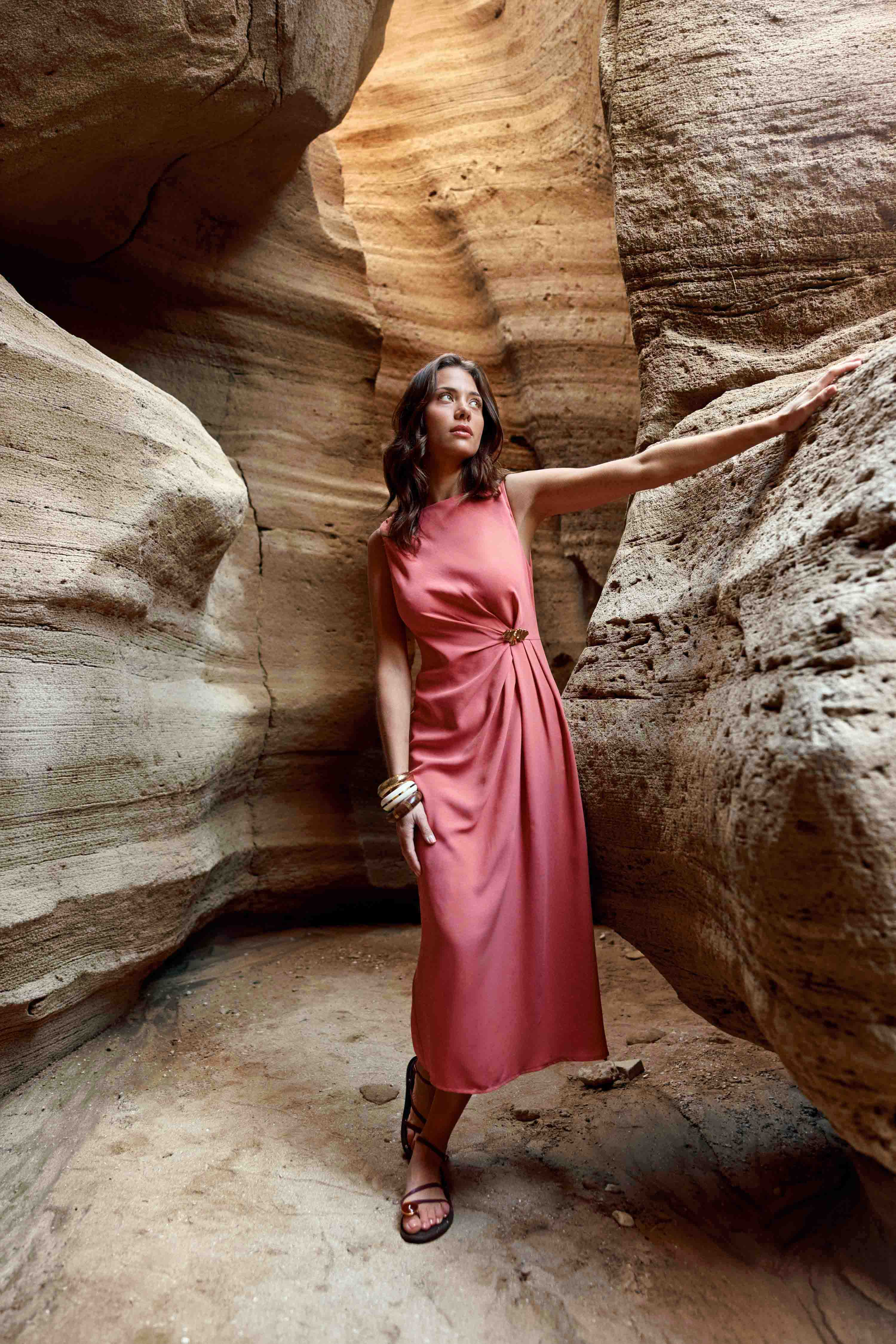 Rosa - Robe midi asymétrique