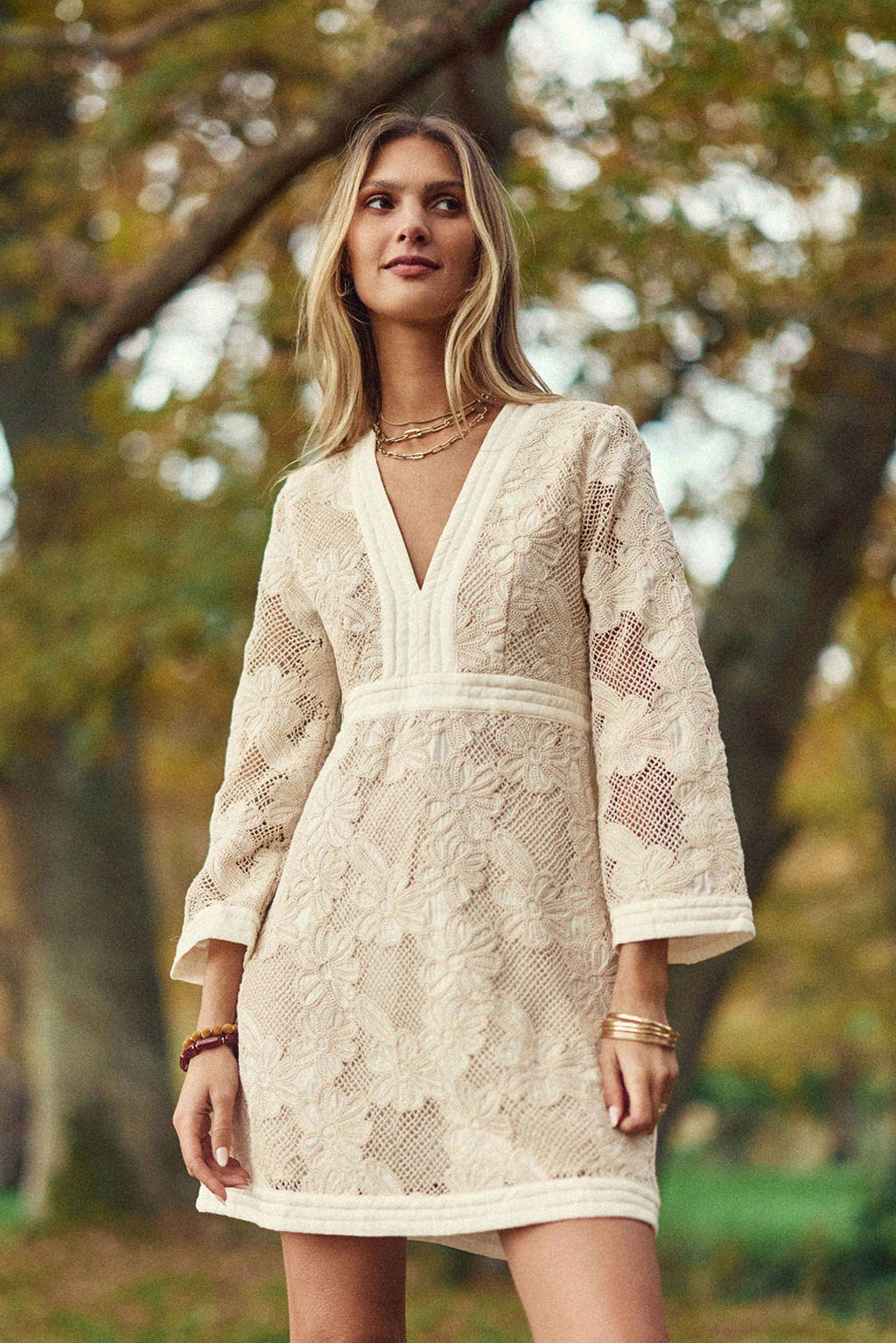 Short beige dress - Rosane