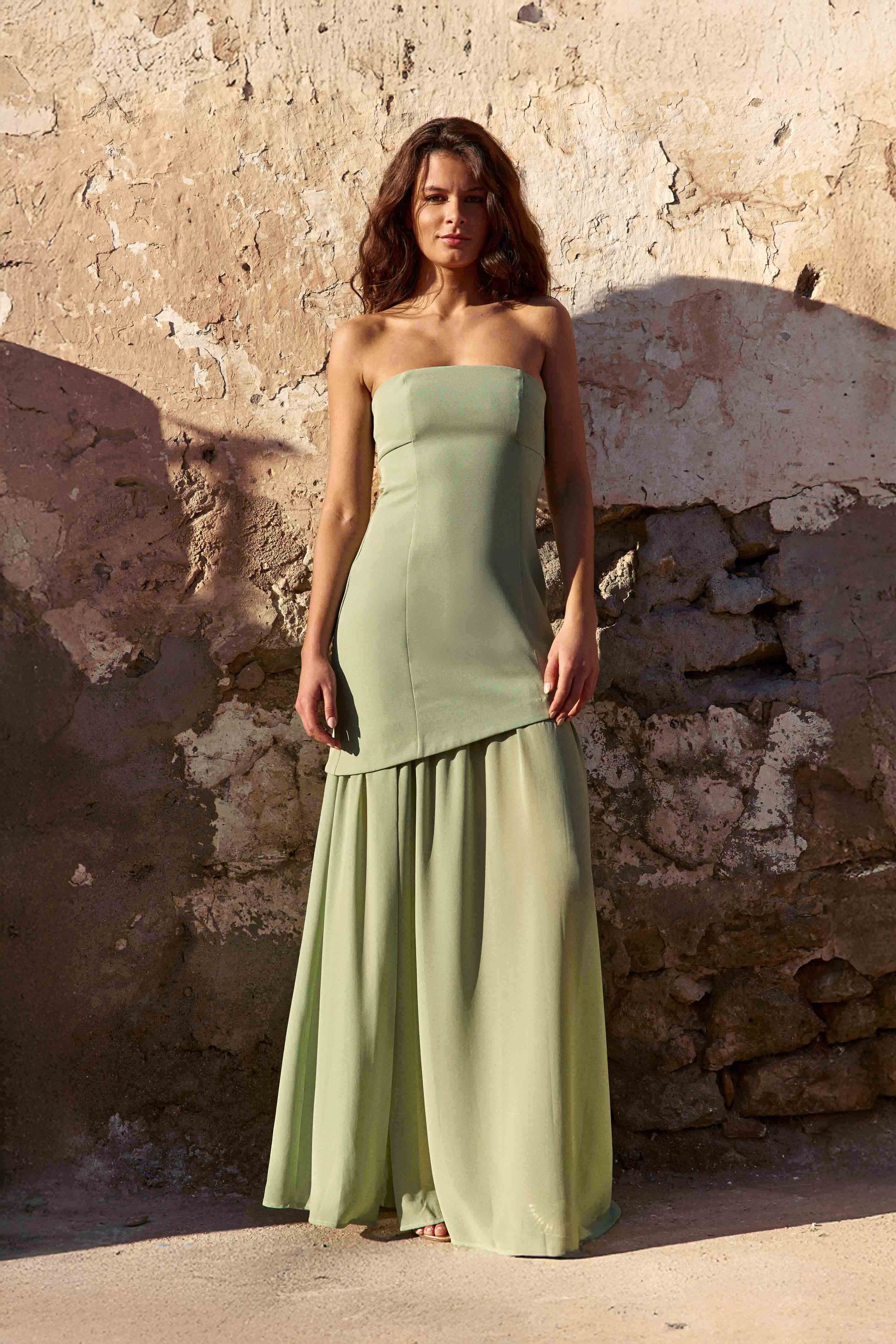 Robe Rosemonde - Vert Amande