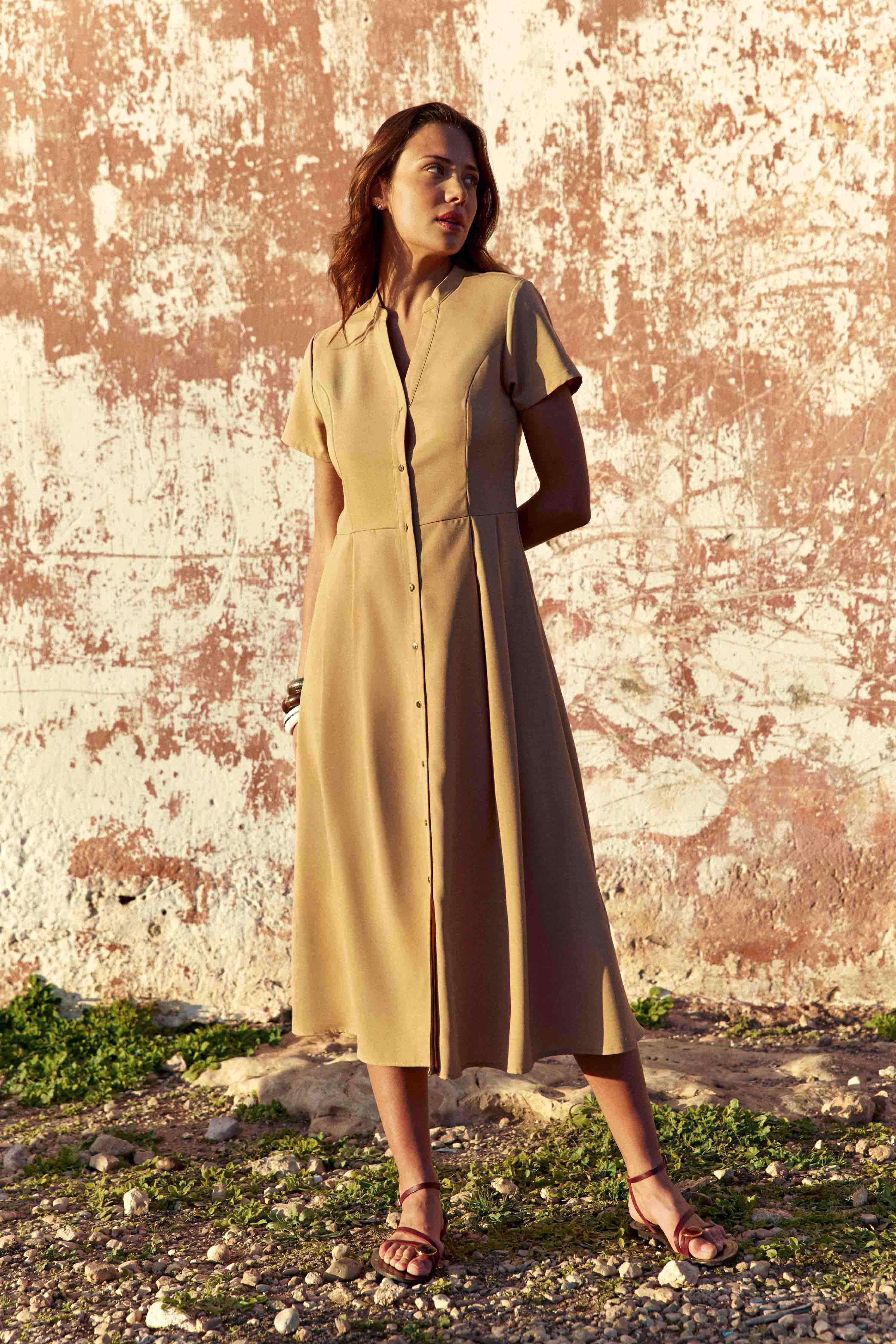 Rosie - Robe midi évasée