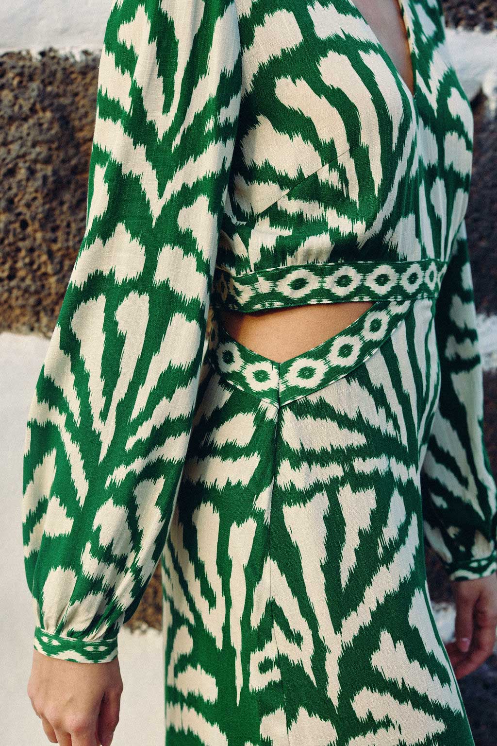 Robe droite imprimée vert - Royce