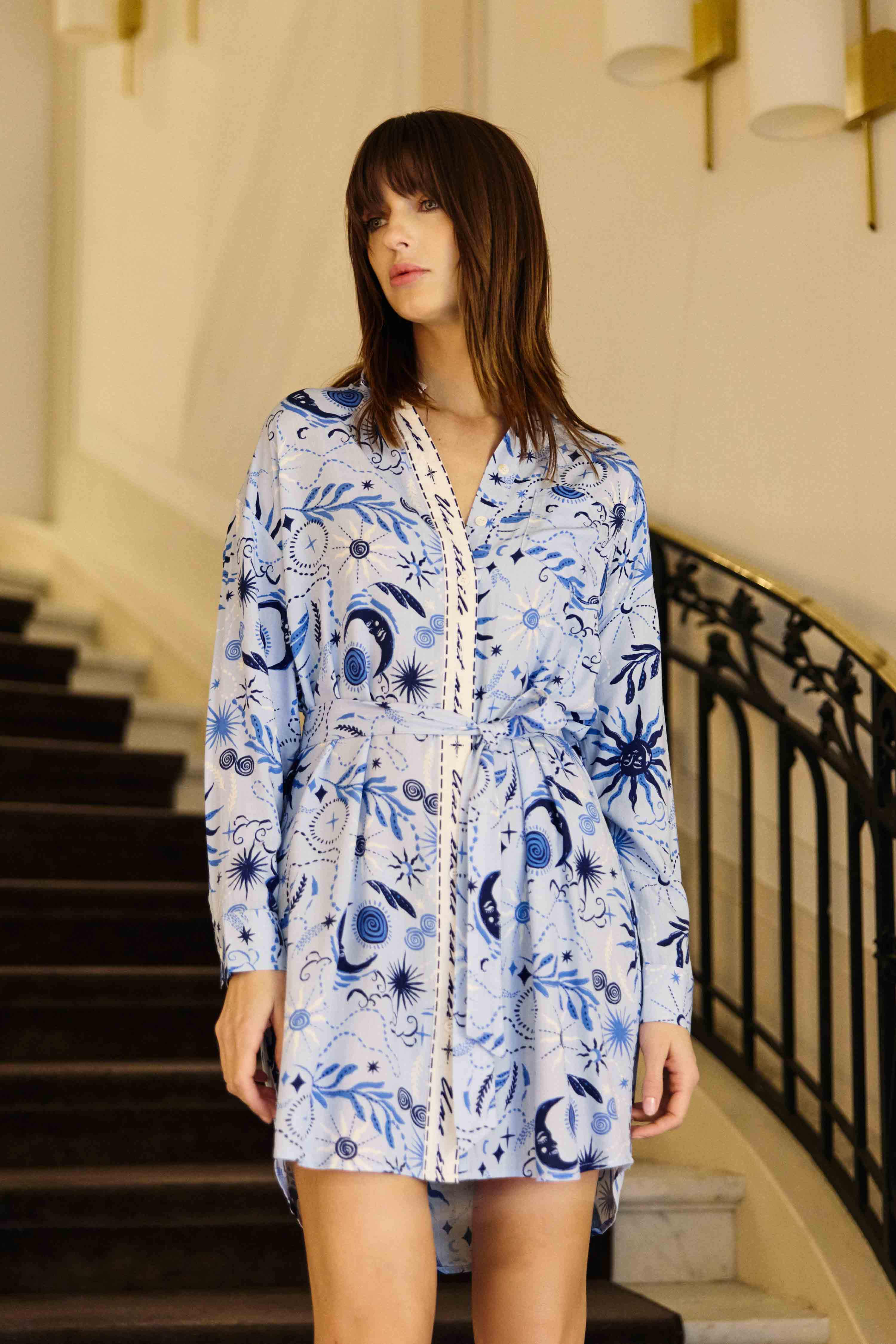 Ruan - Robe chemise à imprimés