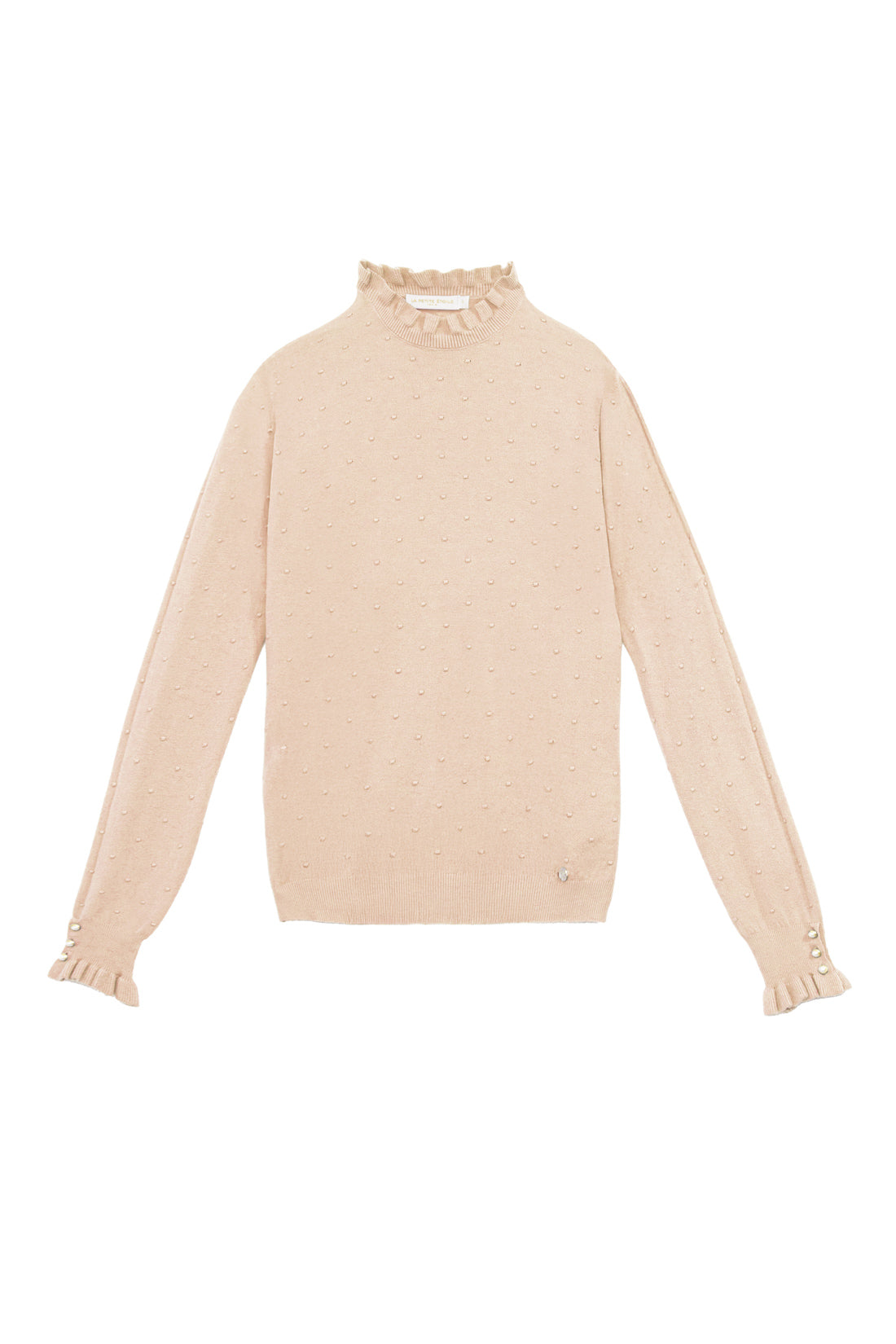 Beige high neck sweater - Solferinos