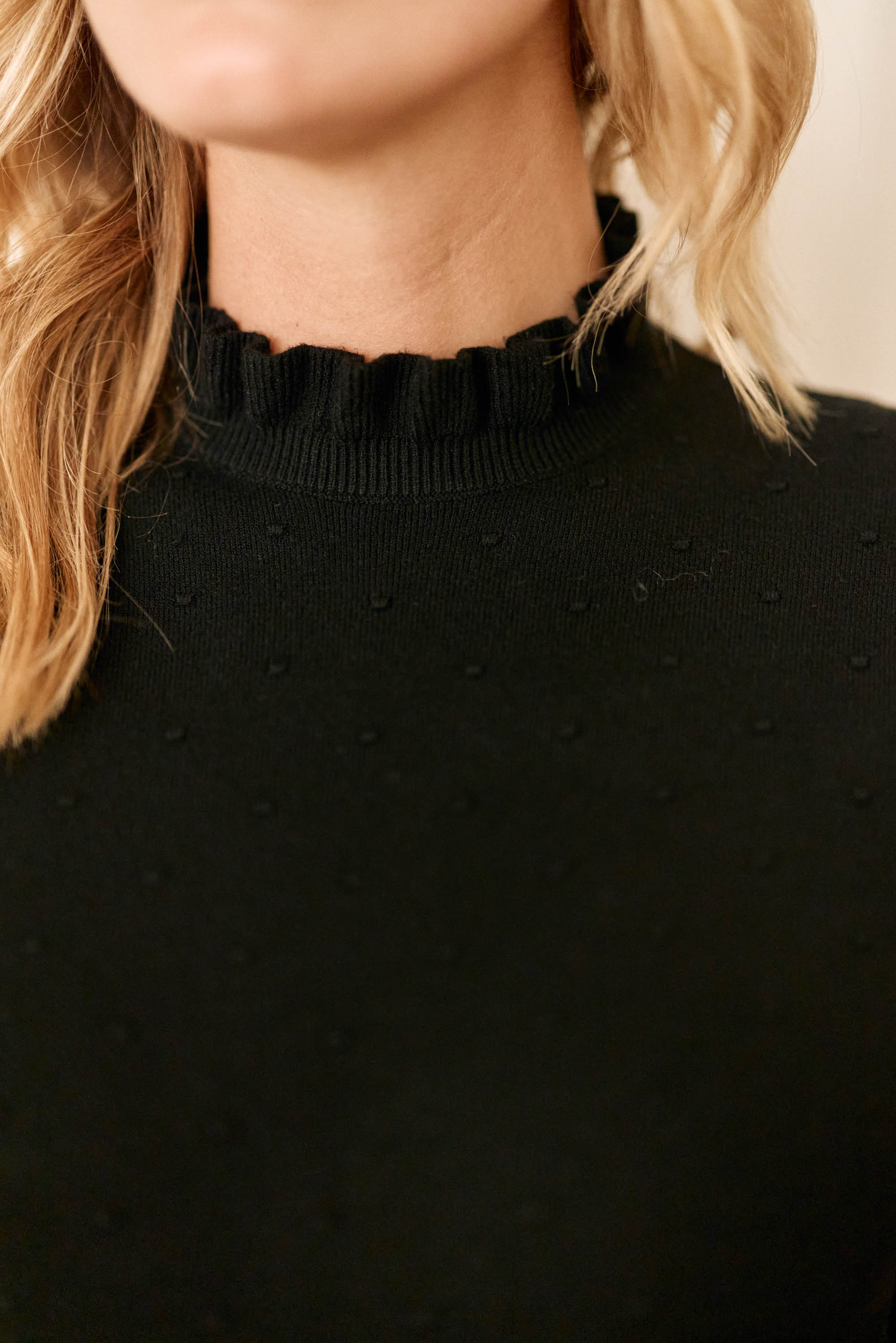 Black high neck sweater - Solferinos