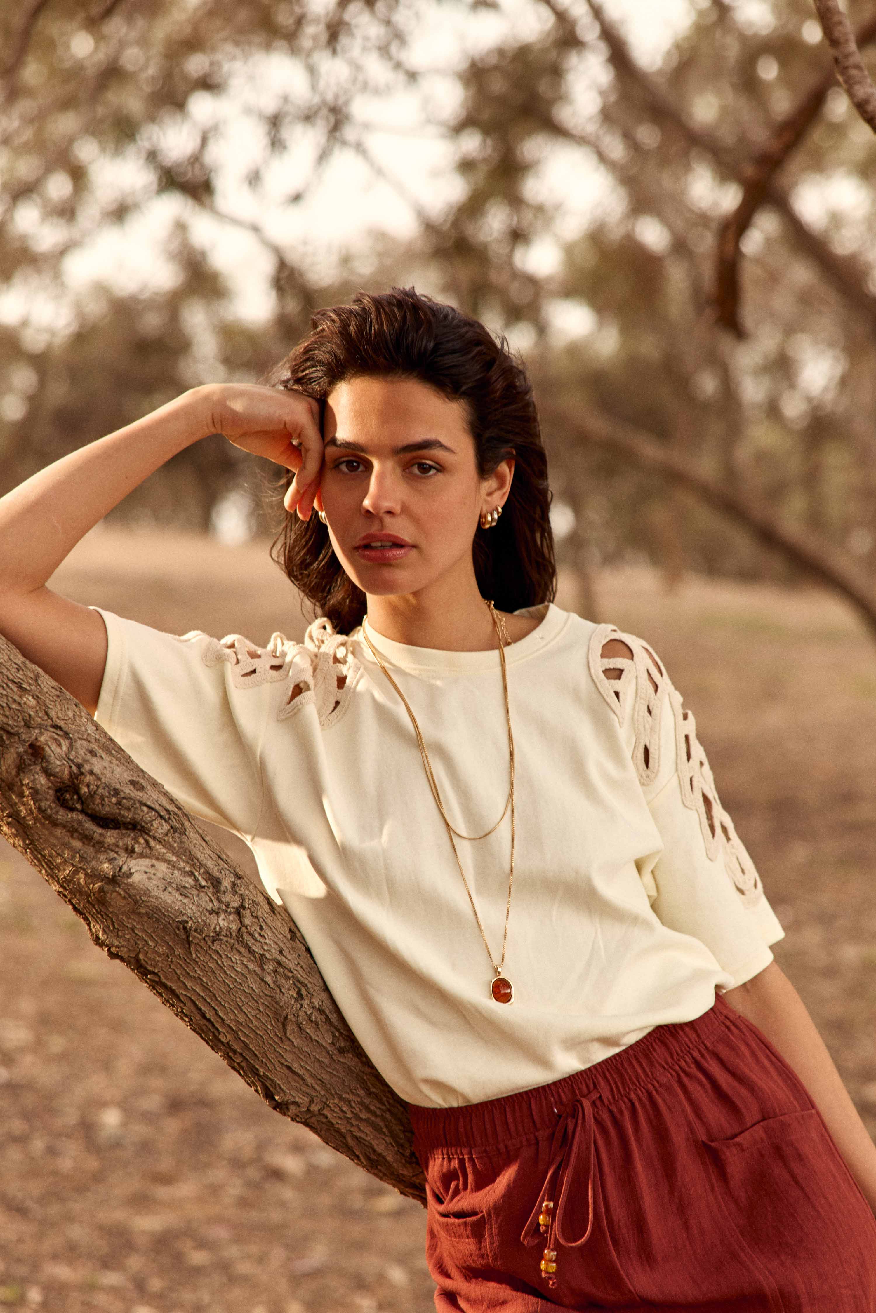 Taisy – Oversized Ajour-T-Shirt