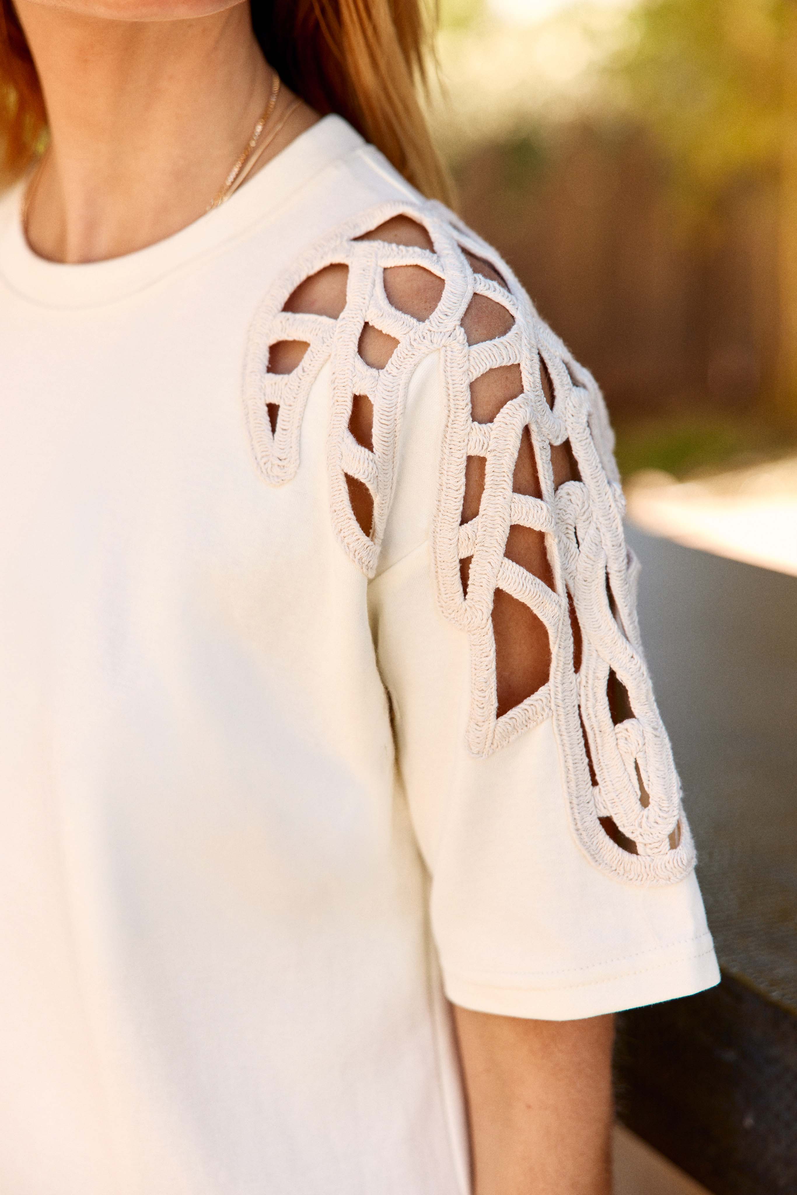 Taisy – Oversized Ajour-T-Shirt