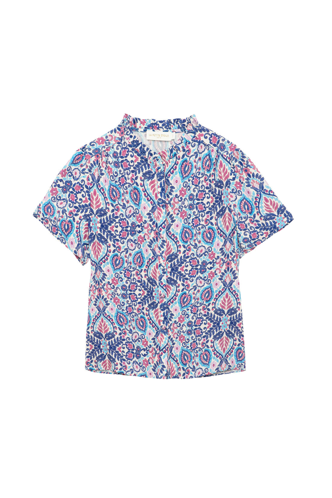 Straight short-sleeved patterned top - Tany