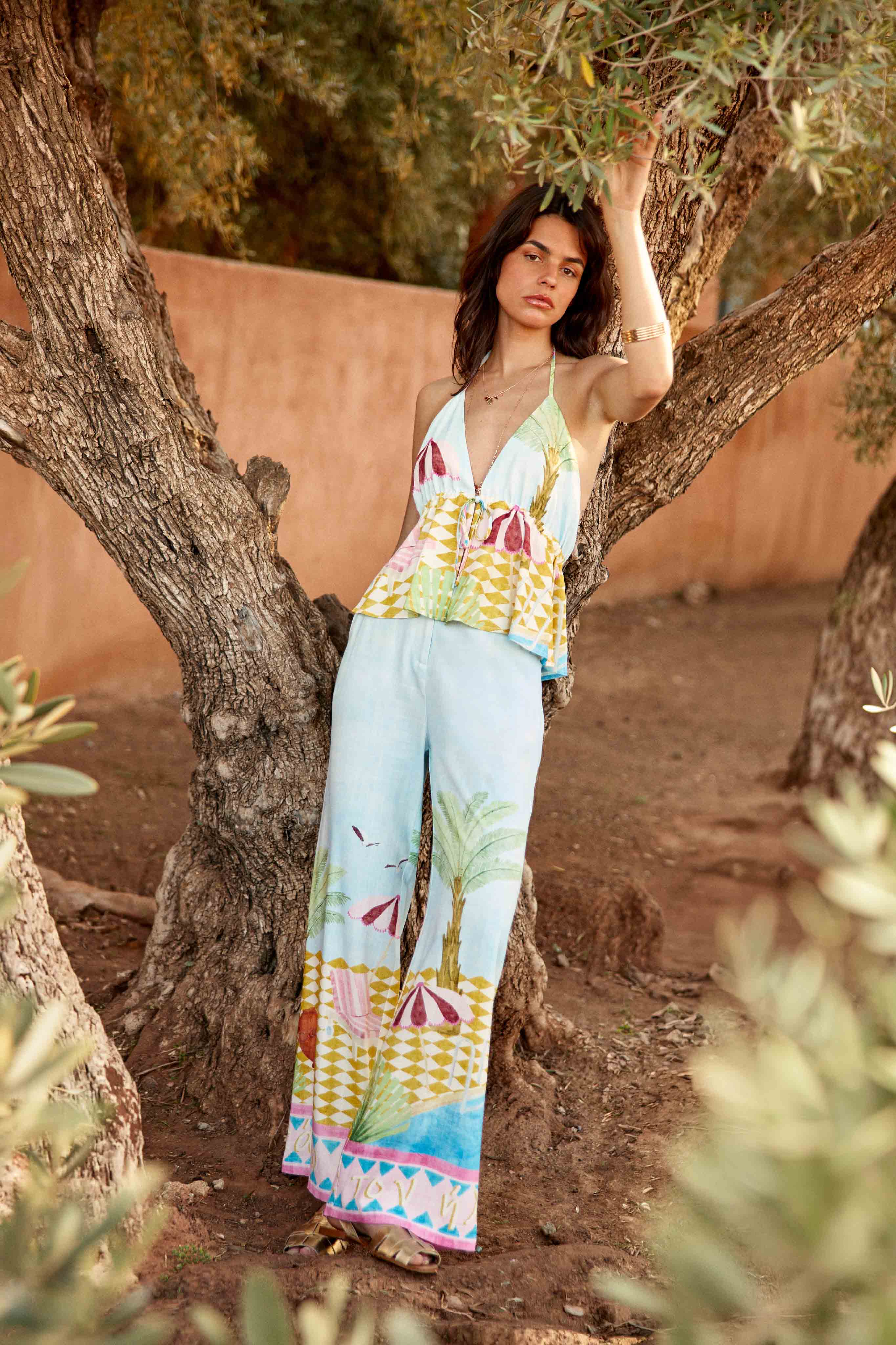 Teri - Printed Halter Top