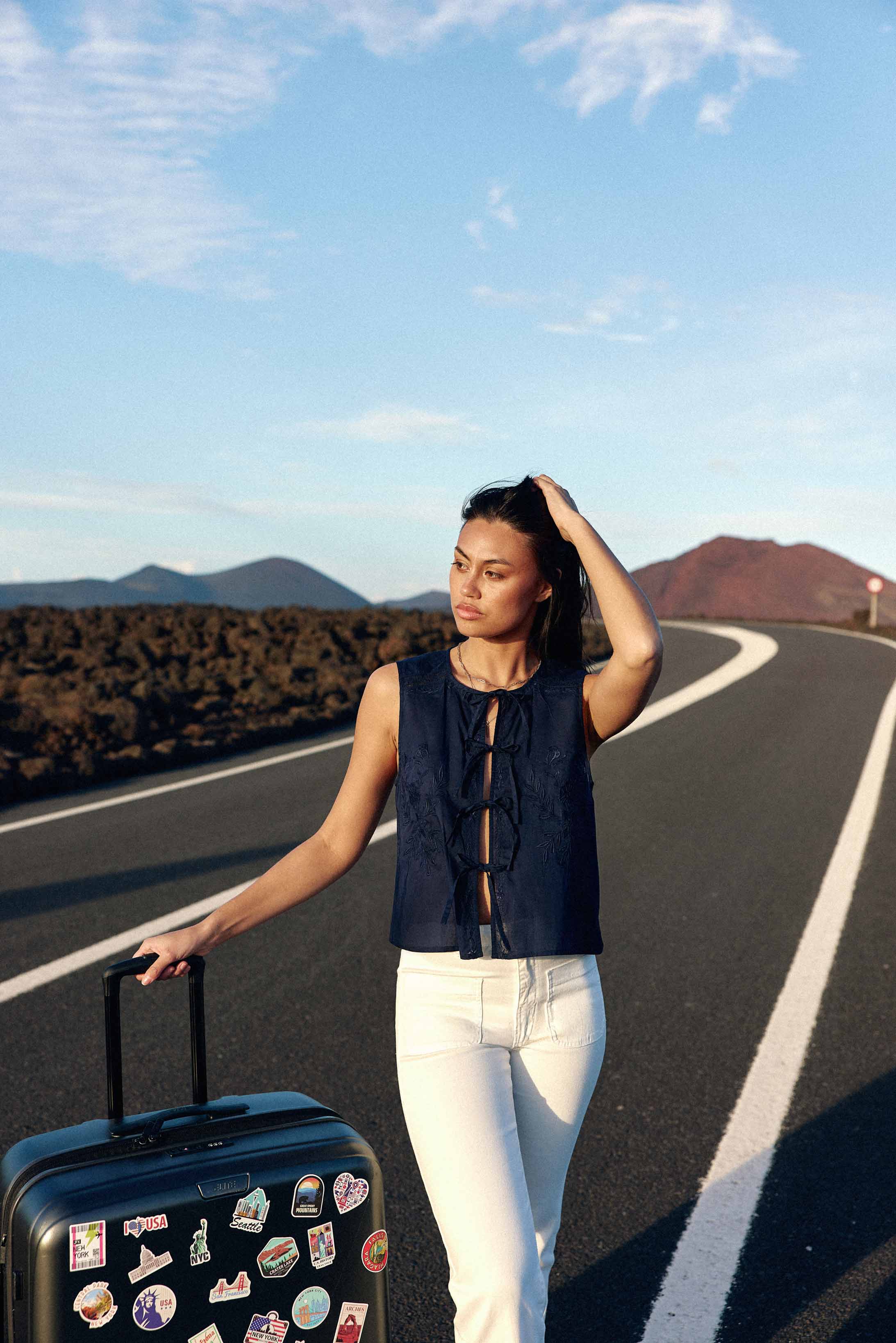 Navy sleeveless top - Tery