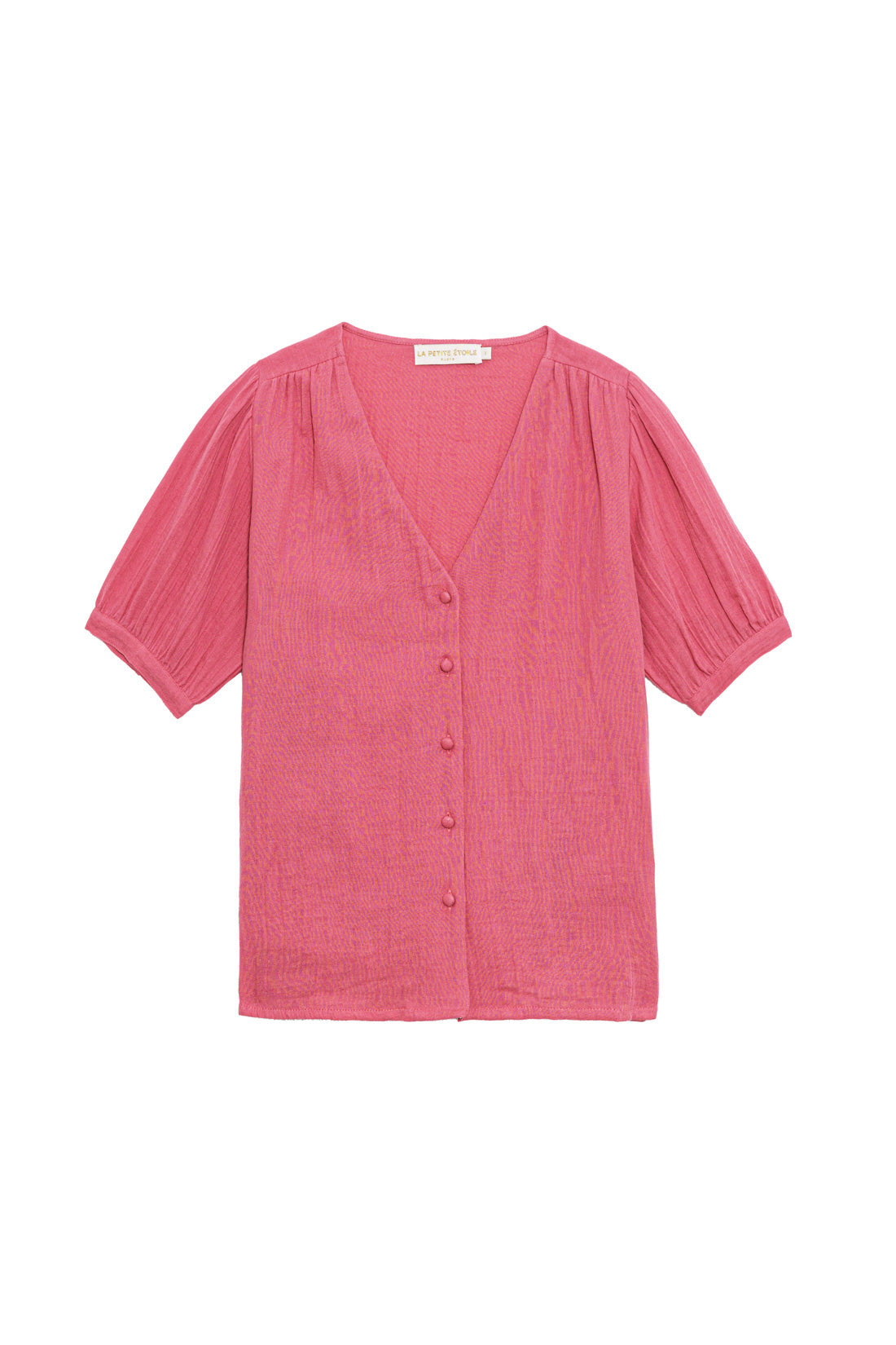 Pink V-neck top - Tevan