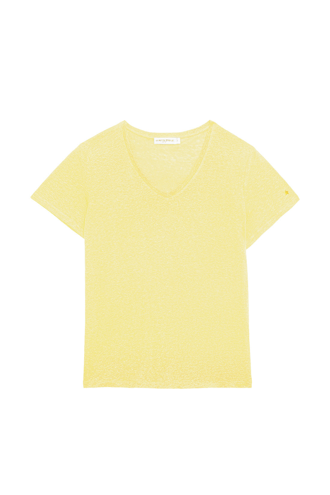 Yellow V-neck T-shirt - Thana