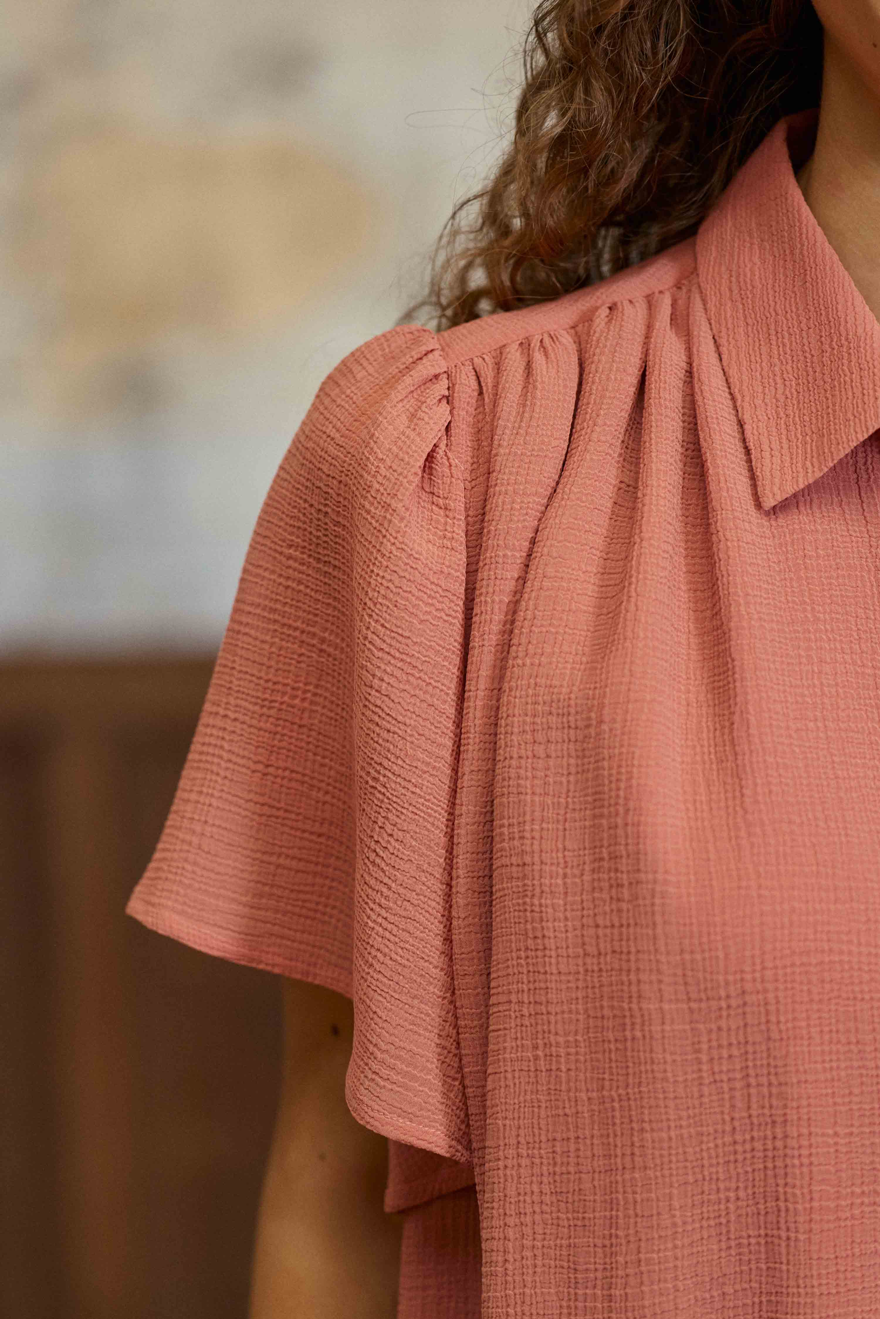 Tobia - Gingham effect blouse