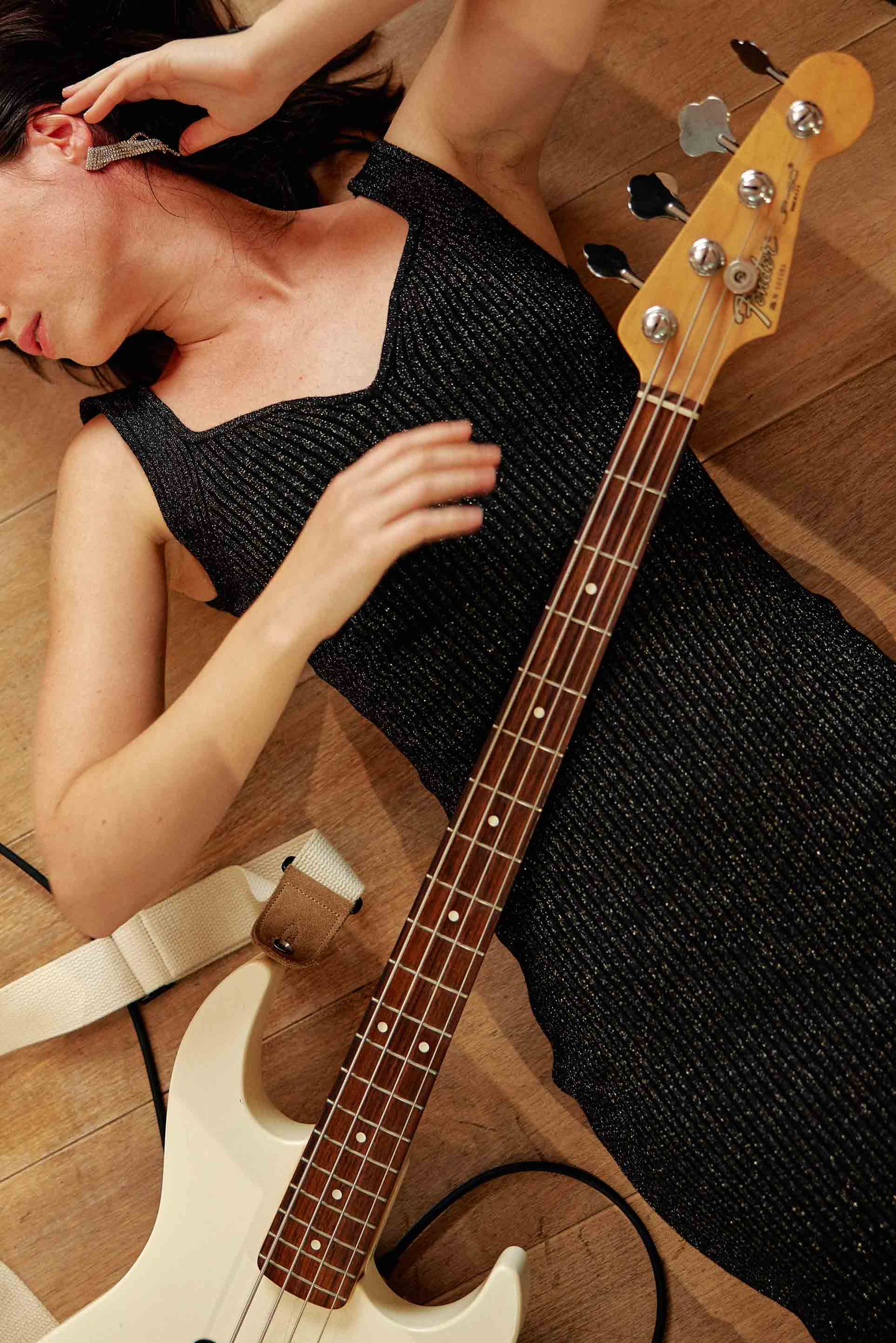 Robe maille noire - Tyana