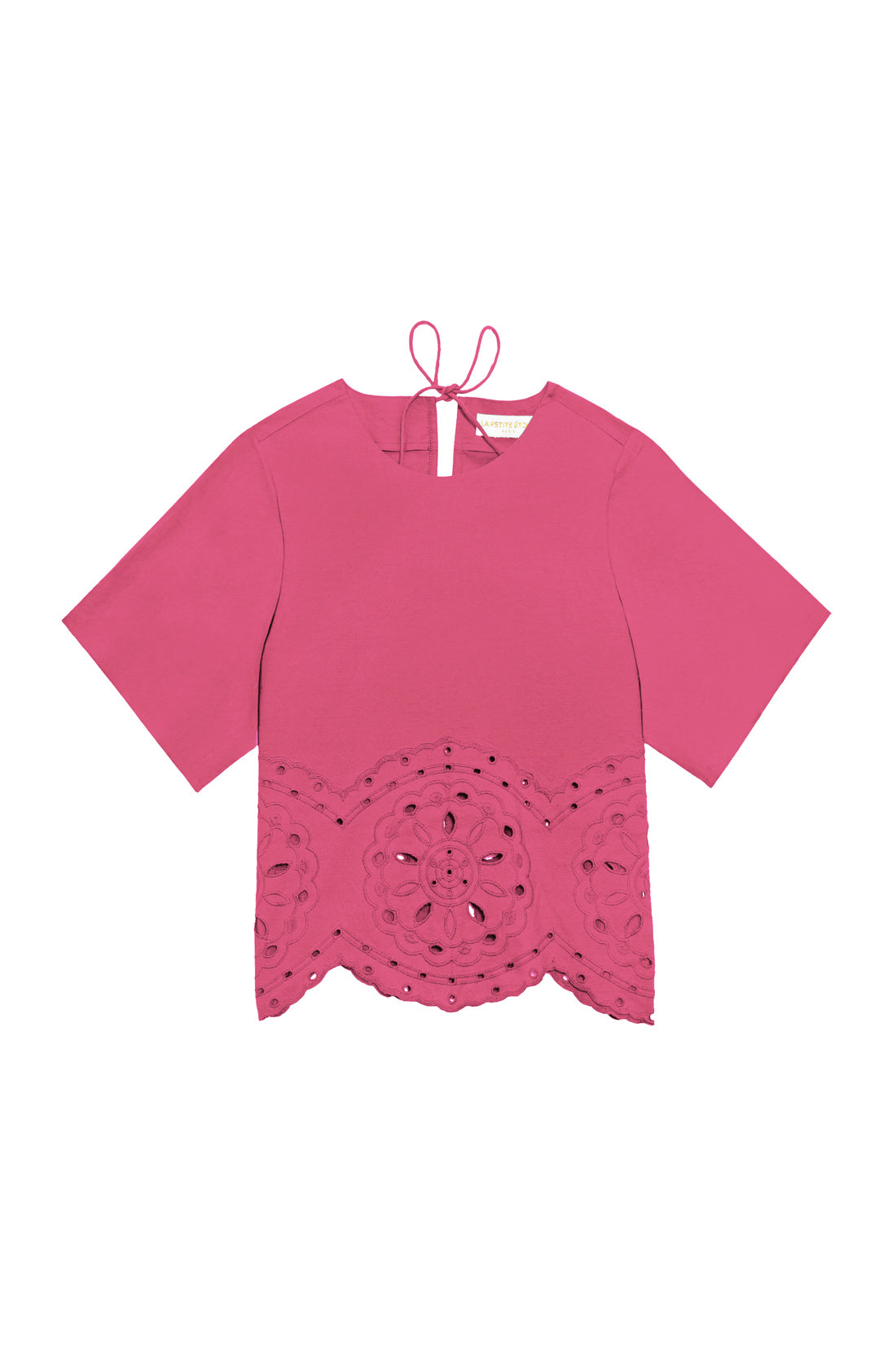 Pink embroidered crop top - Tyna