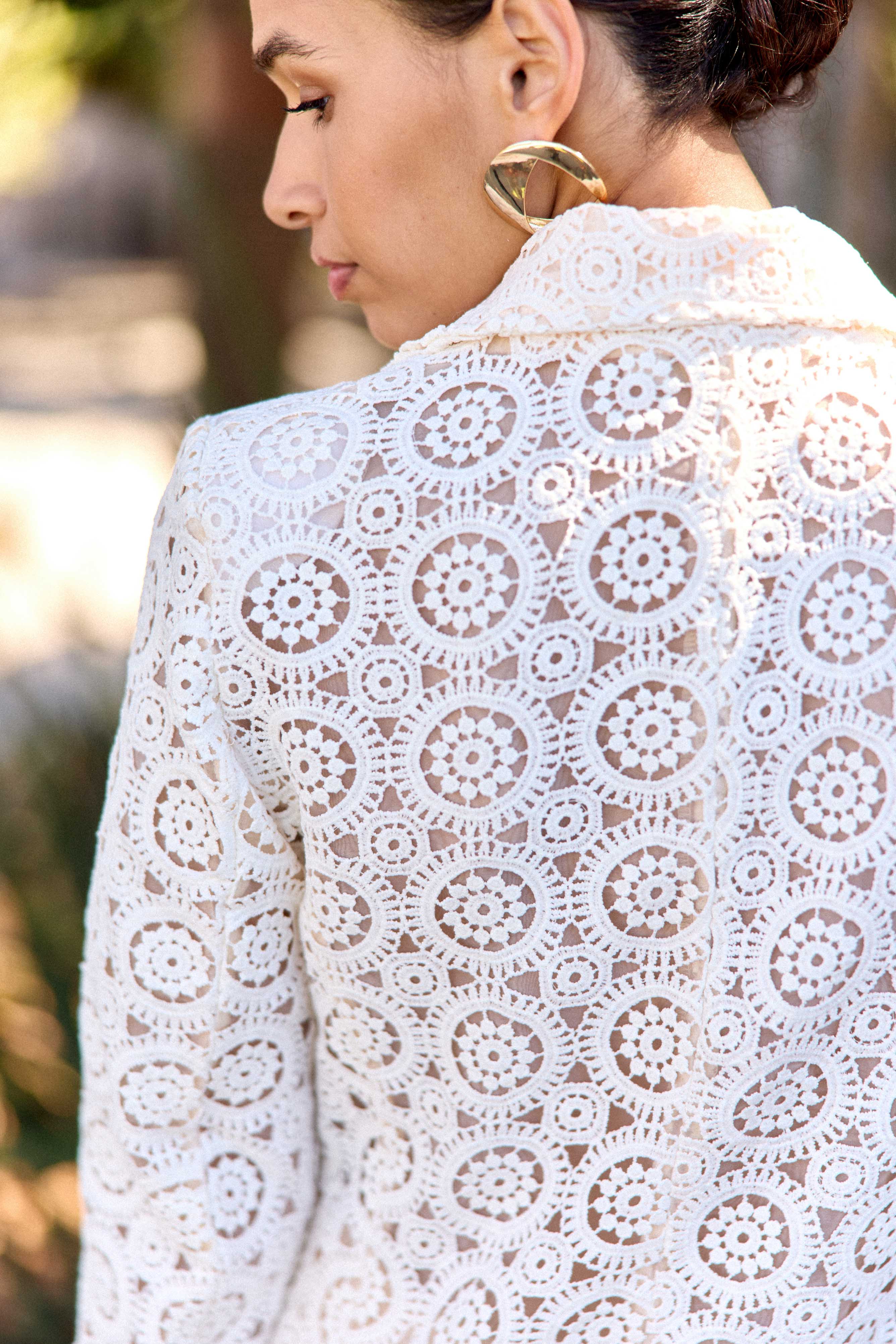 Ivory guipure jacket - Valy