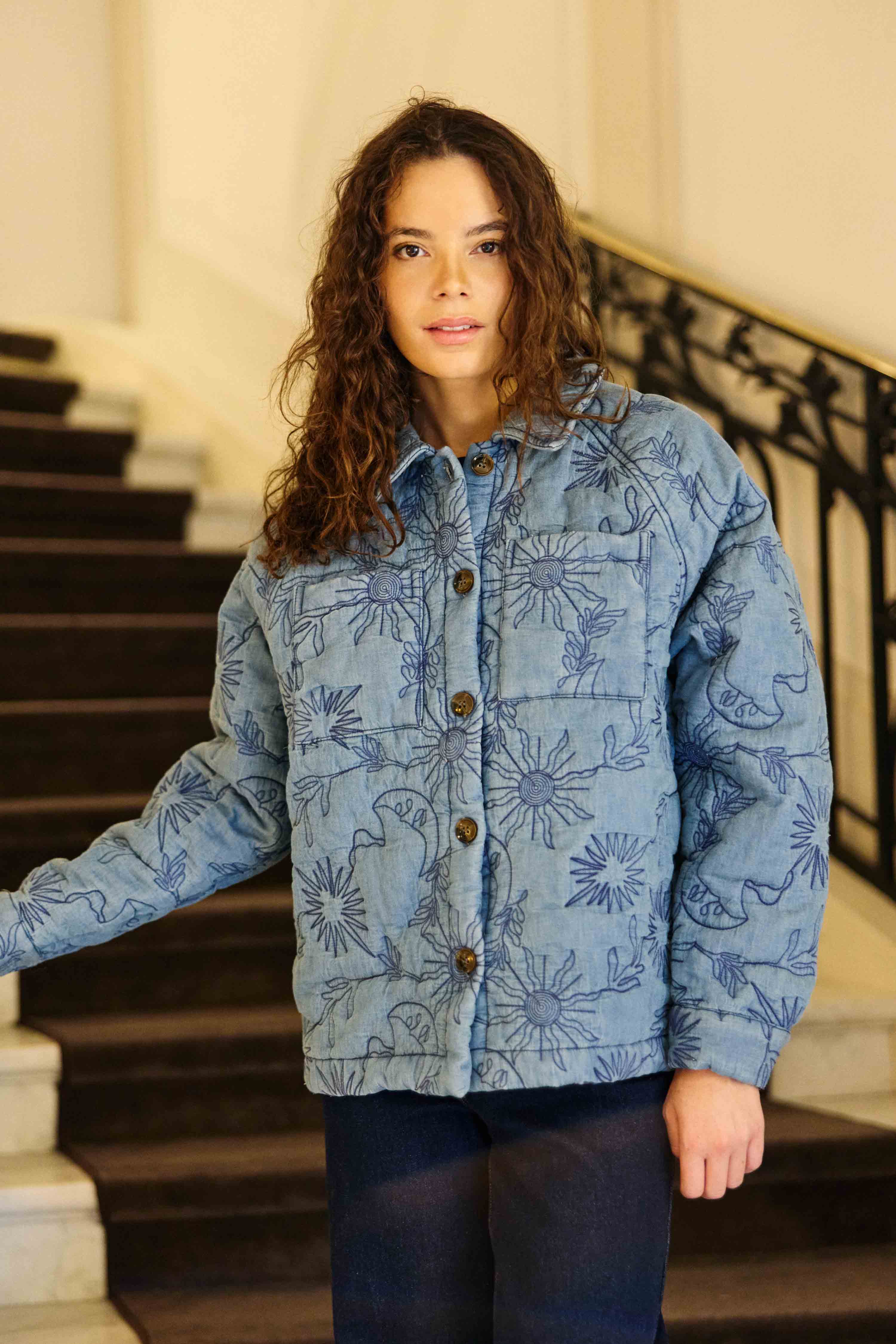 Vanda - Embroidered quilted jacket