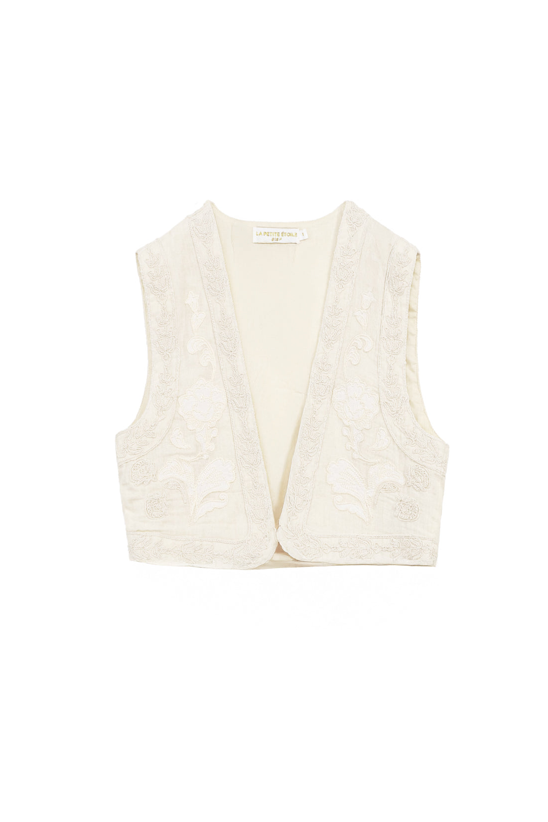 Ivory sleeveless jacket - Vania