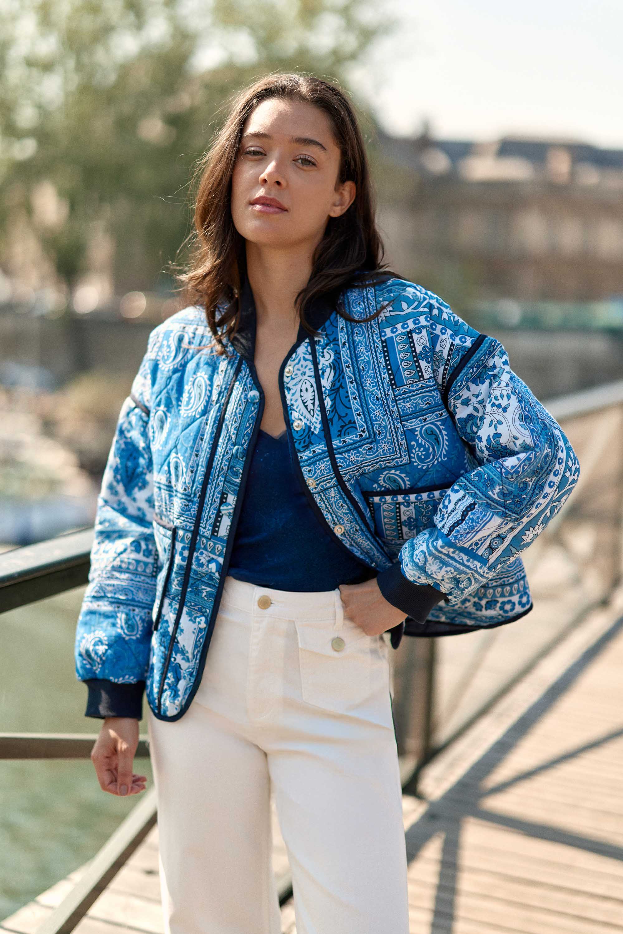 Teddy quilted patchwork blue - Vayla