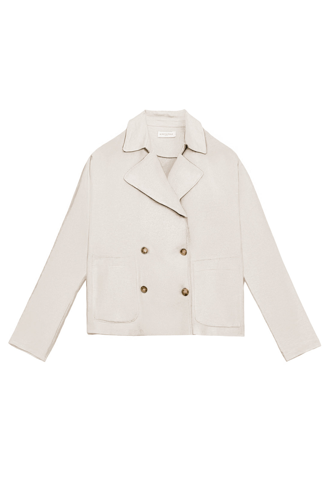 Beige double-breasted jacket - Verly