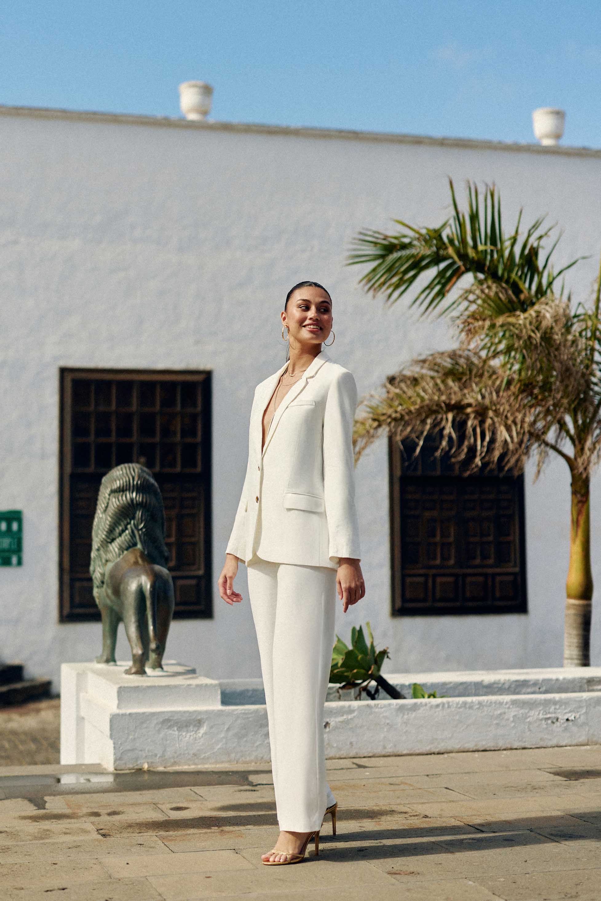 Ecru tailored jacket - Vidal