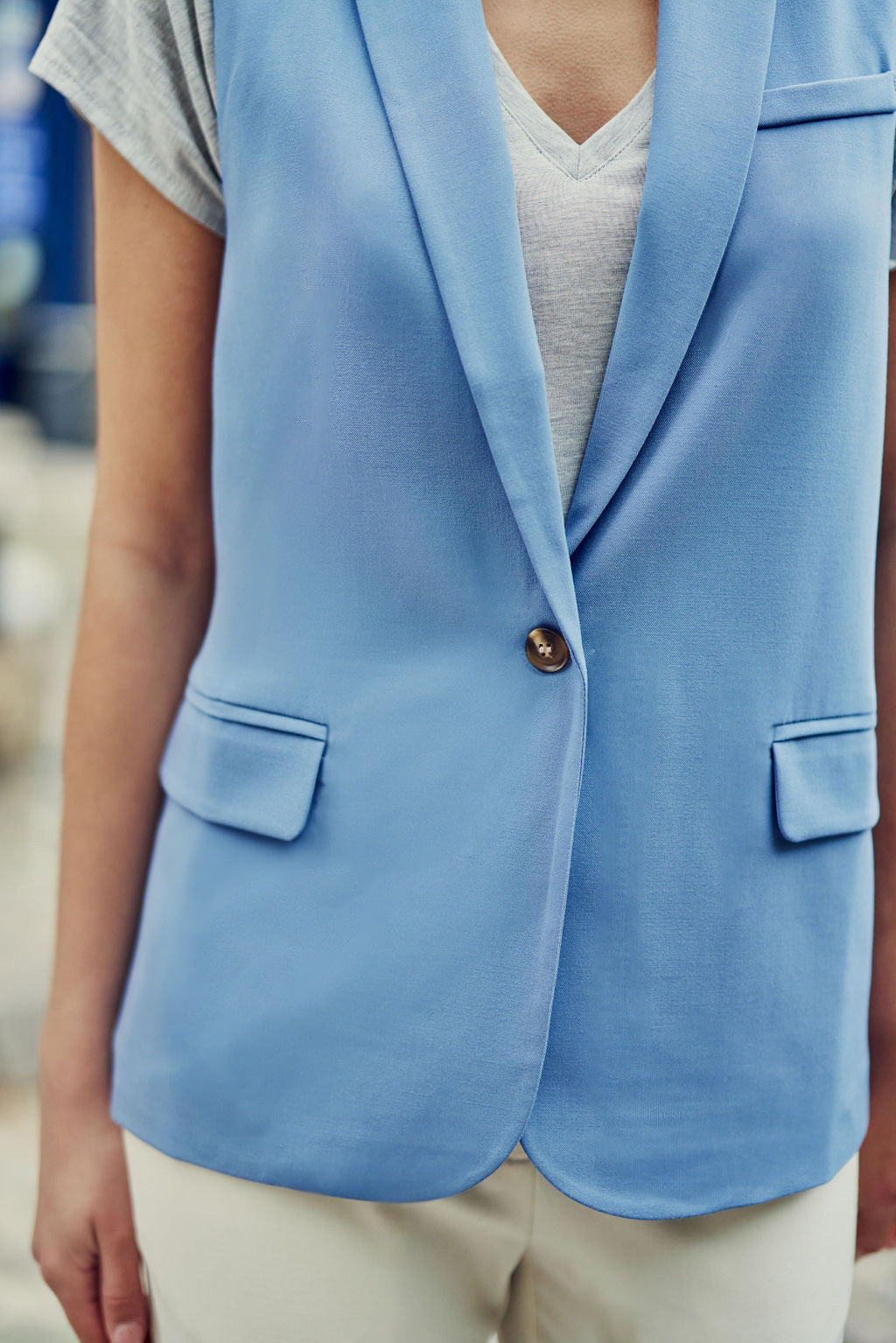 Blue sleeveless jacket - Vidas