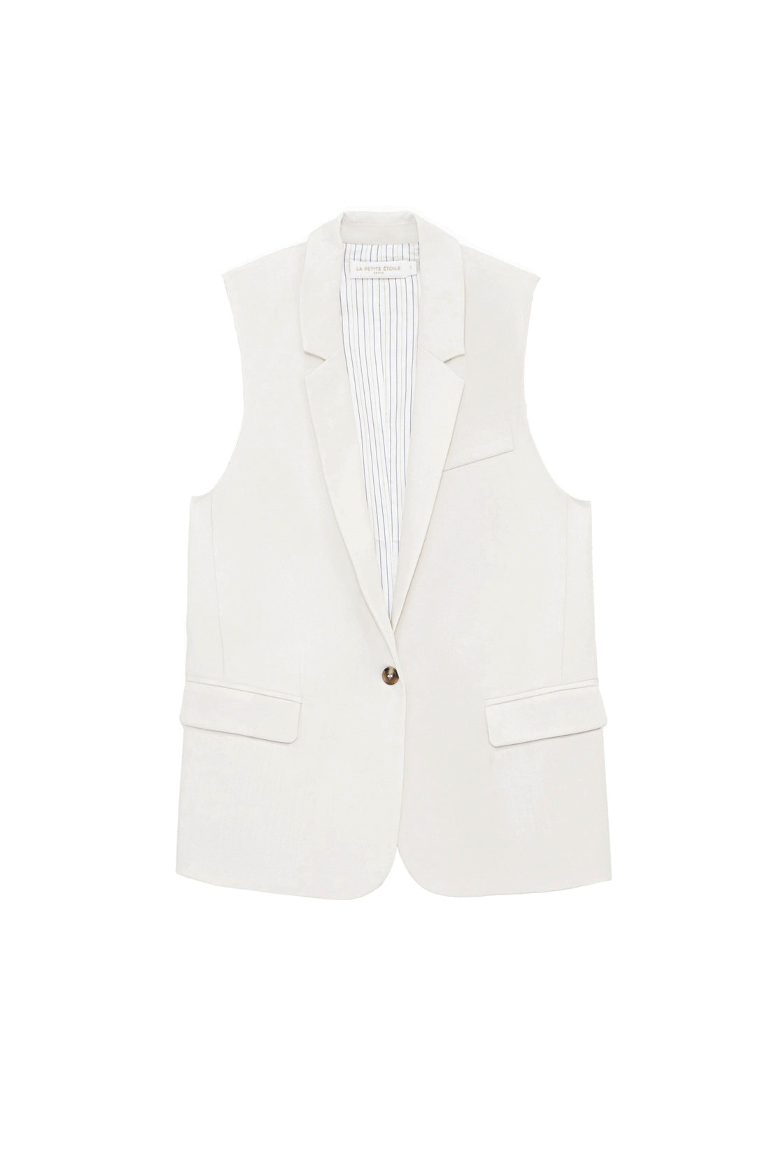 Ecru sleeveless jacket - Vidas