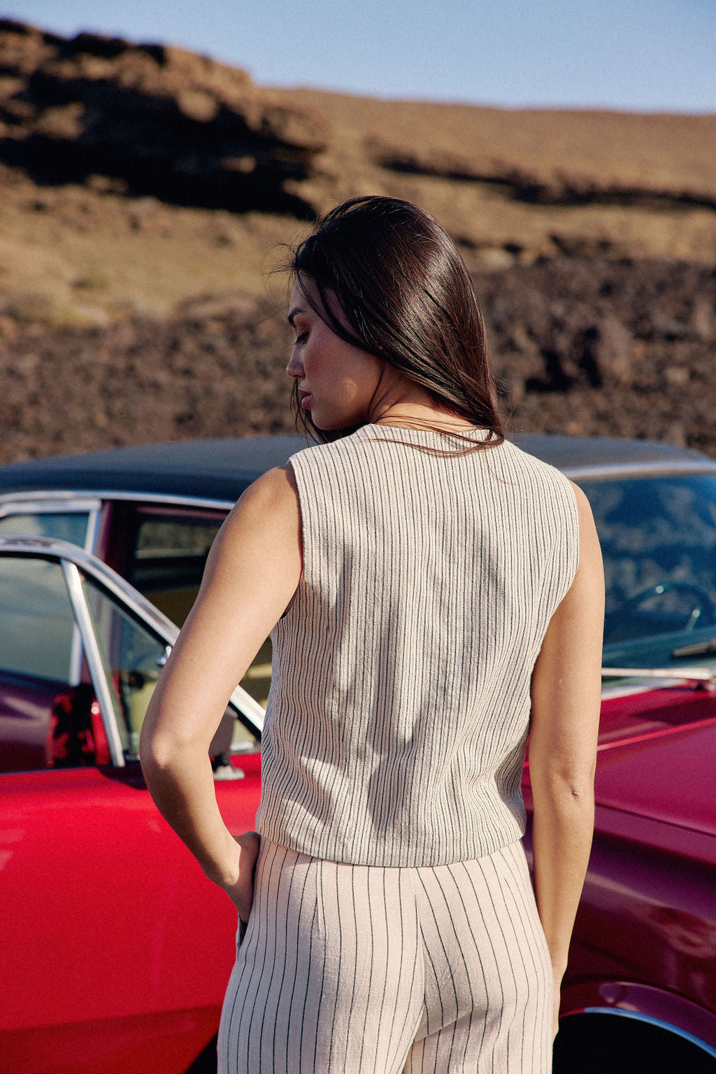 Striped sleeveless jacket - Volie