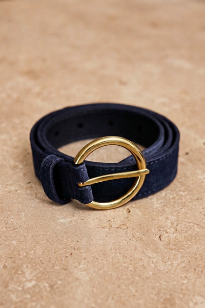 Marineblauer Ledergürtel - Dixon