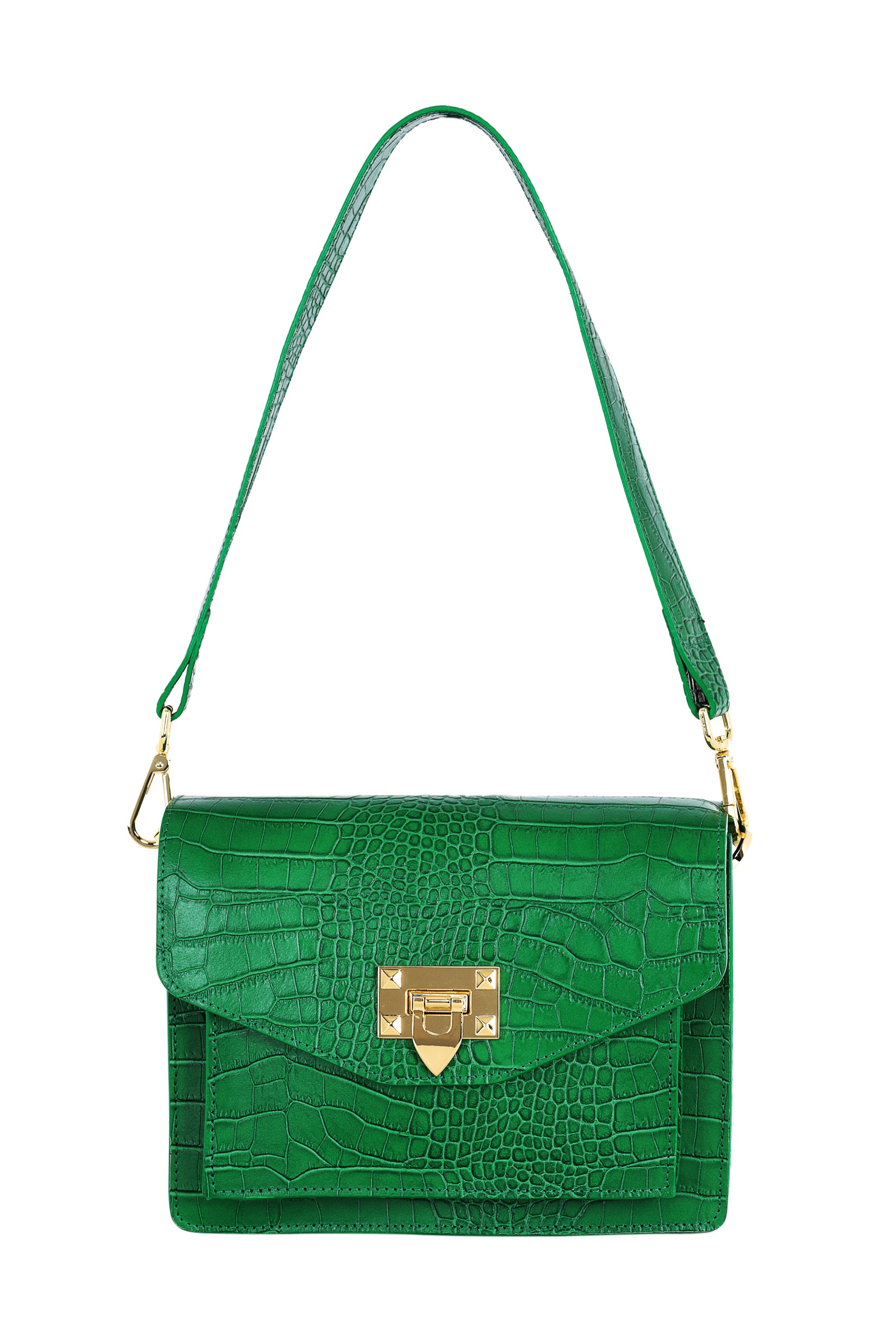 Satchel handbag East - Vert
