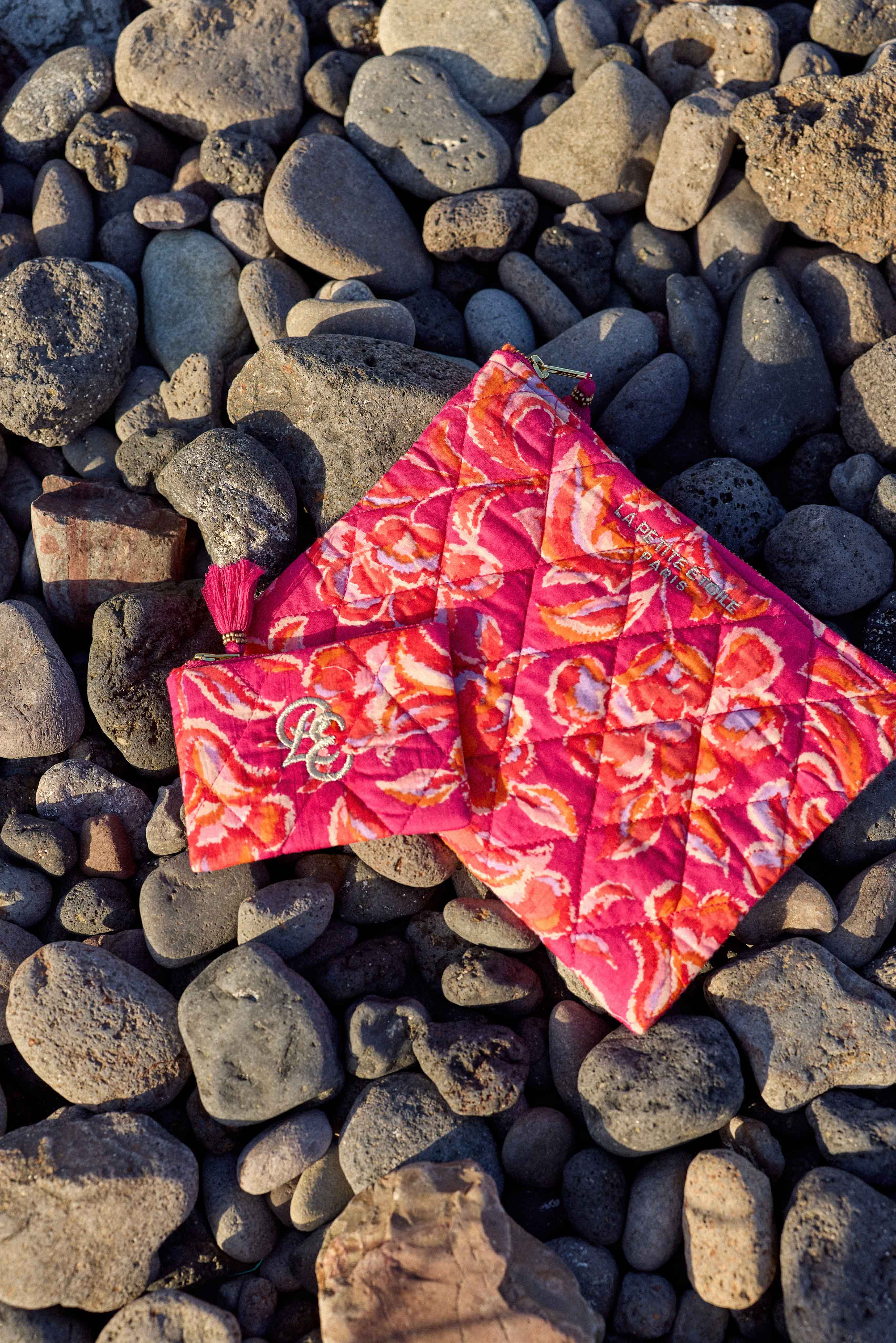 Pochette à motifs rose - Adry
