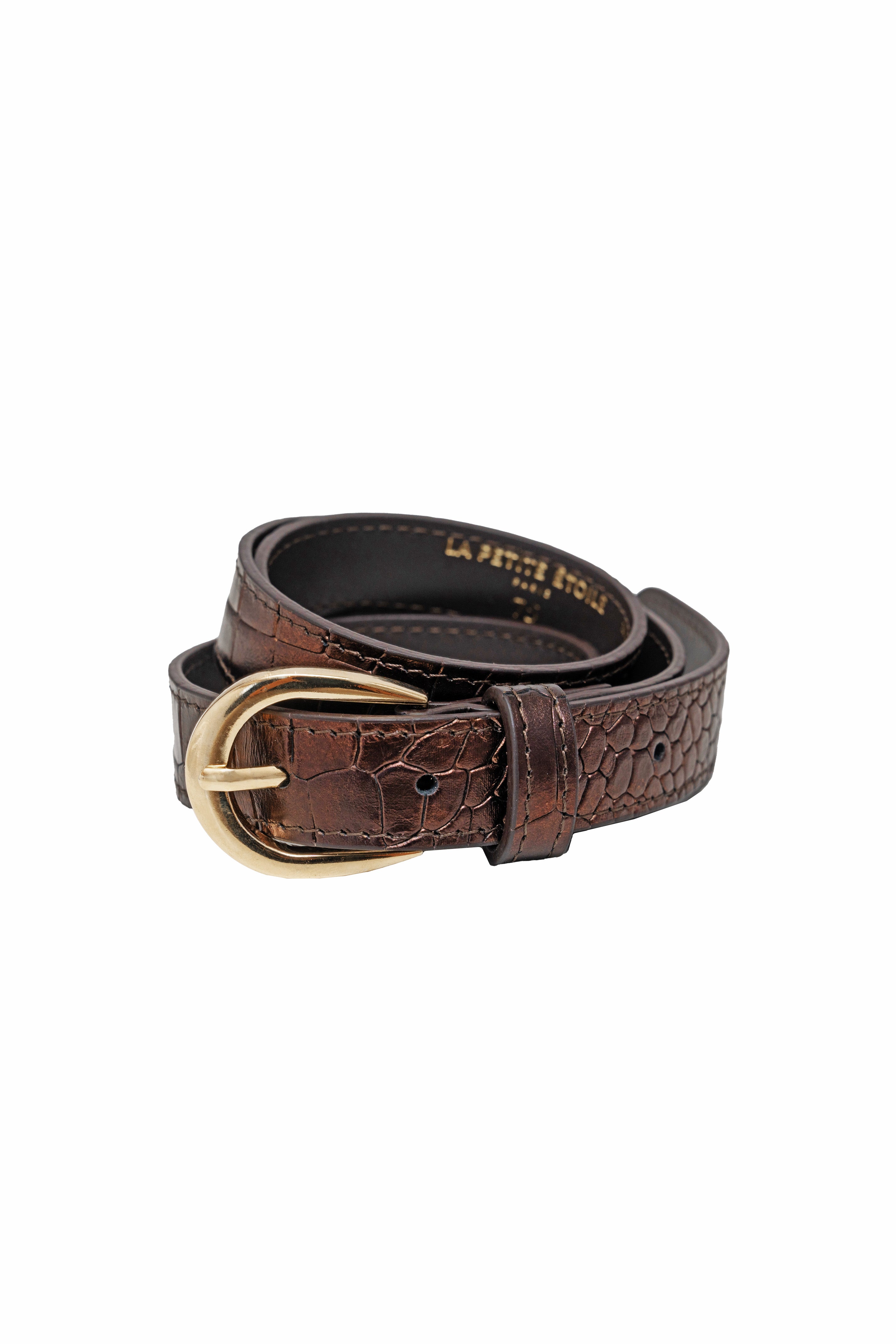 Python leather belt - Aglae