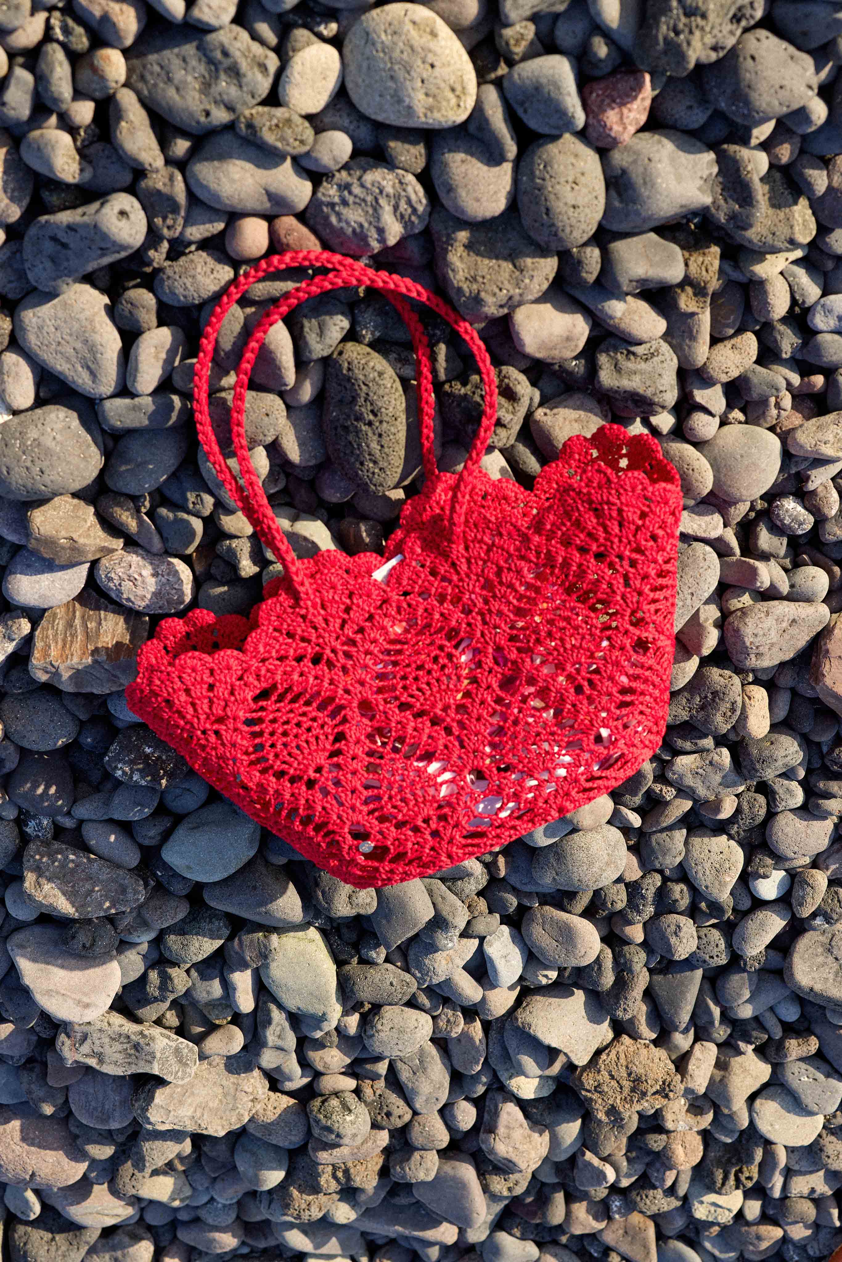 Panier tressé rouge - Alexy