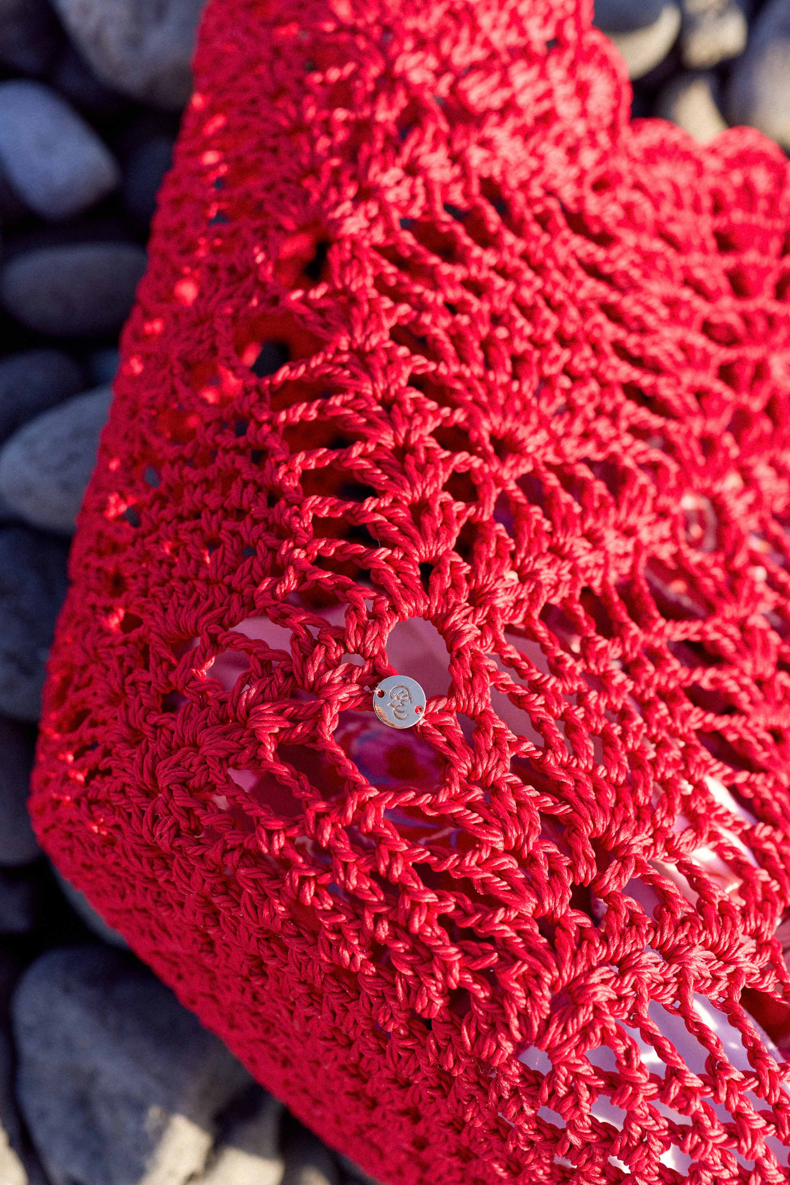 Panier tressé rouge - Alexy
